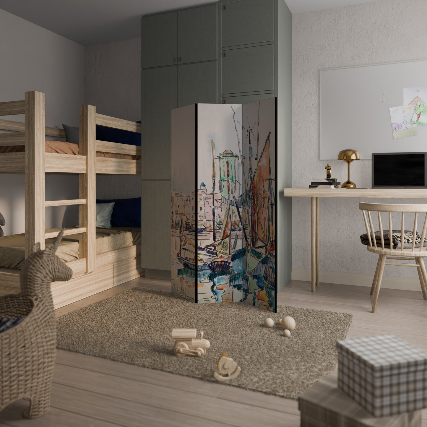 LA ROCHELLE Divisorio decorativo per ambienti a 3 pannelli