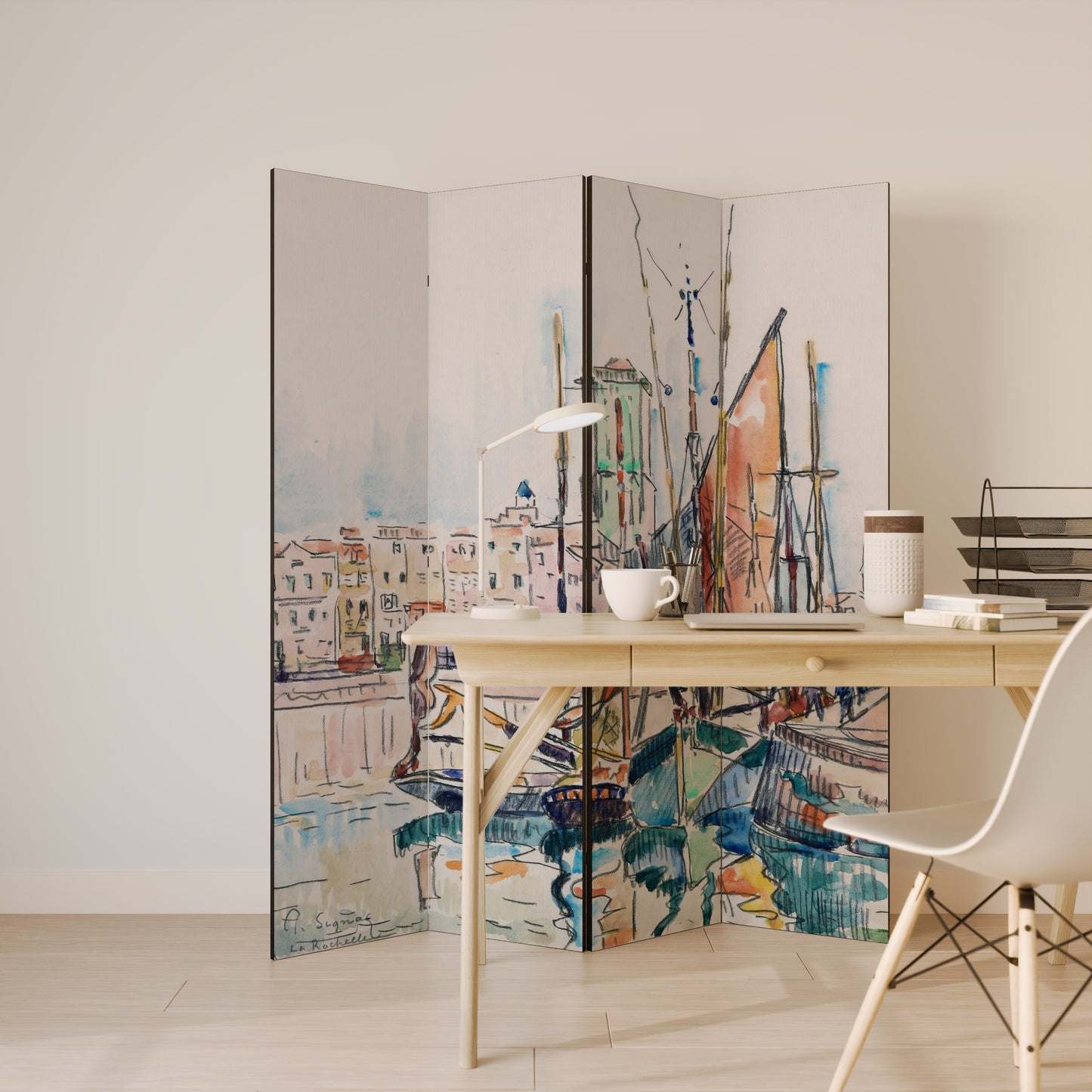 LA ROCHELLE Divisorio decorativo per ambienti a 4 pannelli