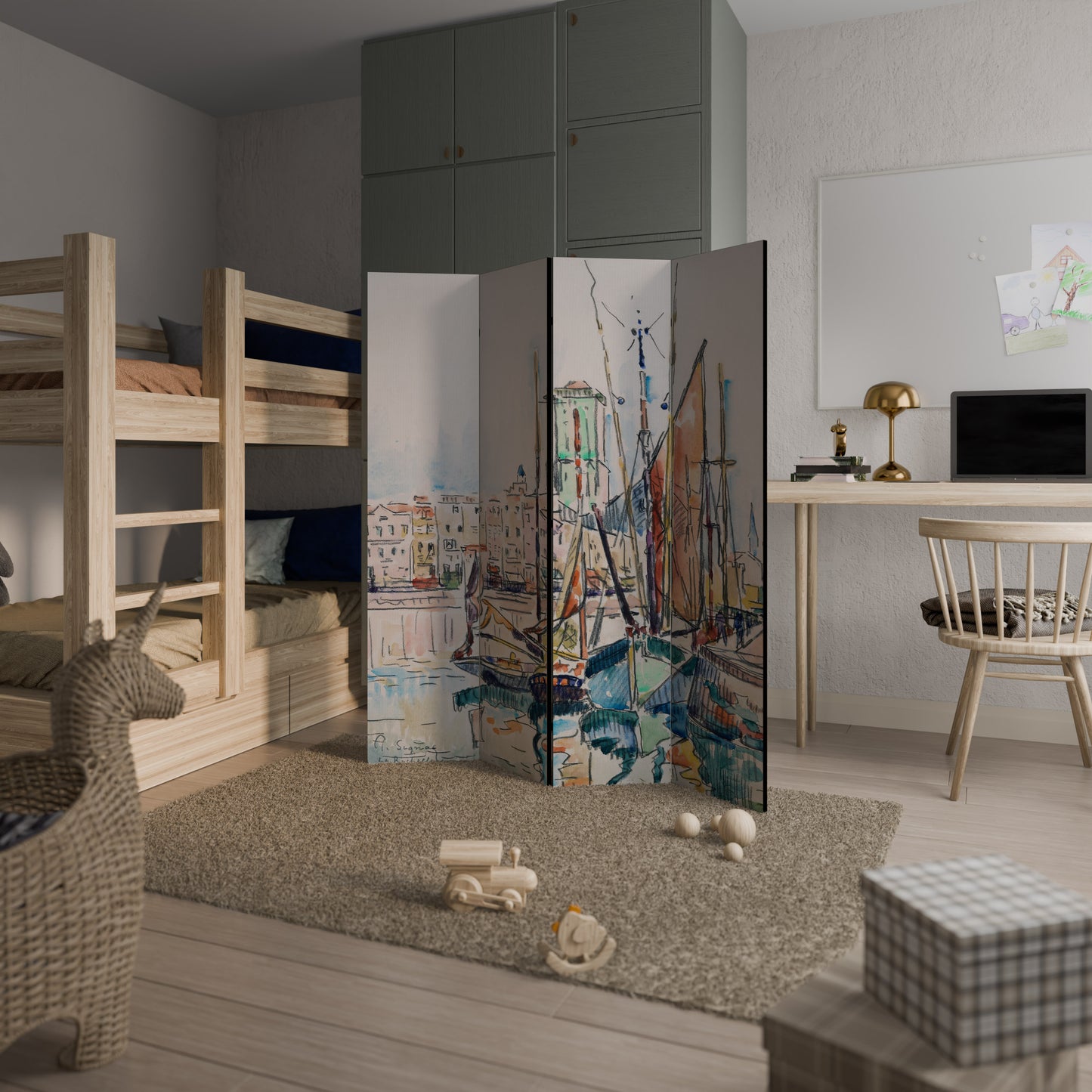 LA ROCHELLE Divisorio decorativo per ambienti a 4 pannelli