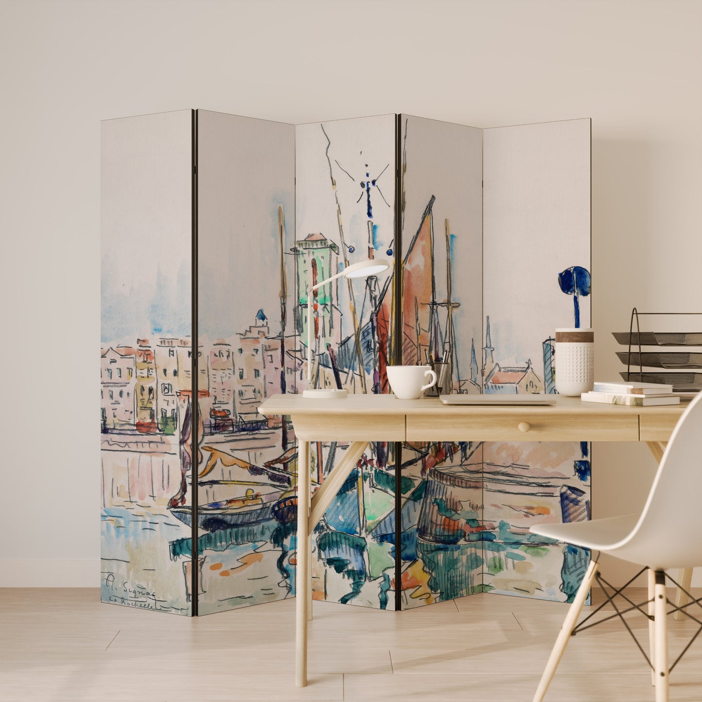 LA ROCHELLE Divisorio decorativo per ambienti a 5 pannelli