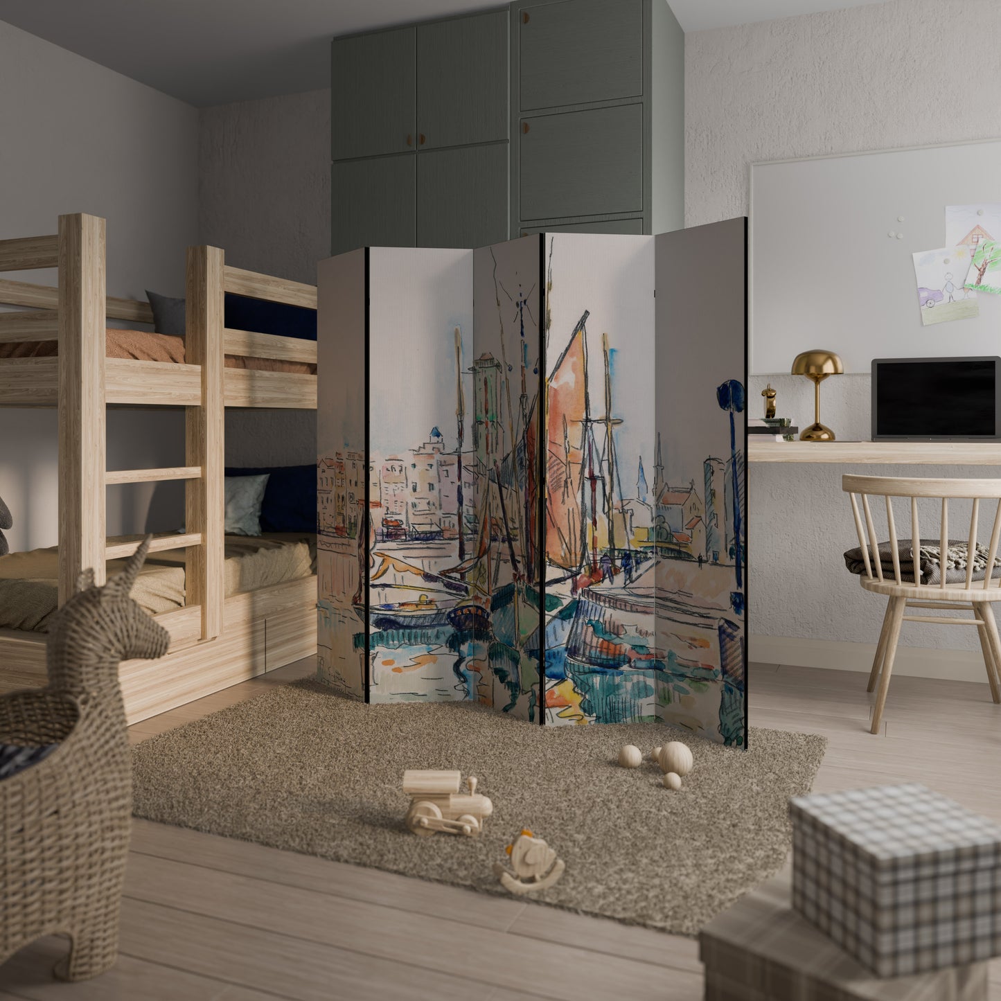 LA ROCHELLE Divisorio decorativo per ambienti a 5 pannelli