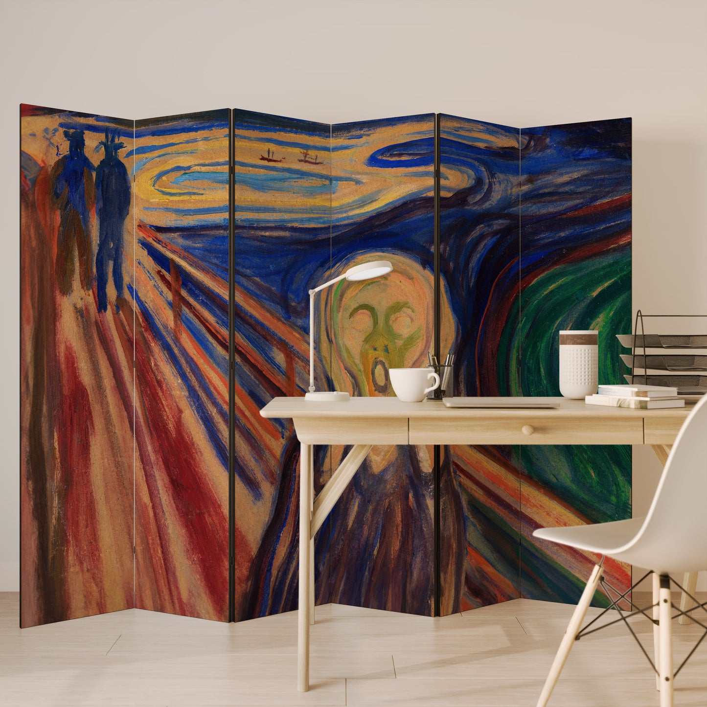 Divisorio decorativo per ambienti a 6 pannelli THE SCREAM