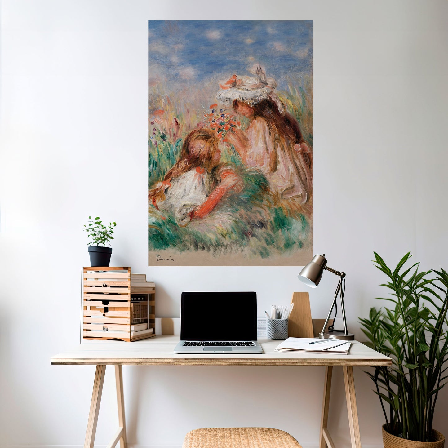 RAGAZZE NELL'ERBA Poster verticale staccabile e attaccabile