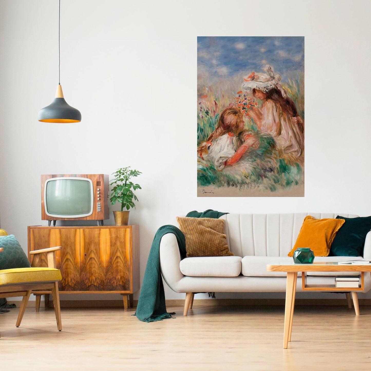 RAGAZZE NELL'ERBA Poster verticale staccabile e attaccabile