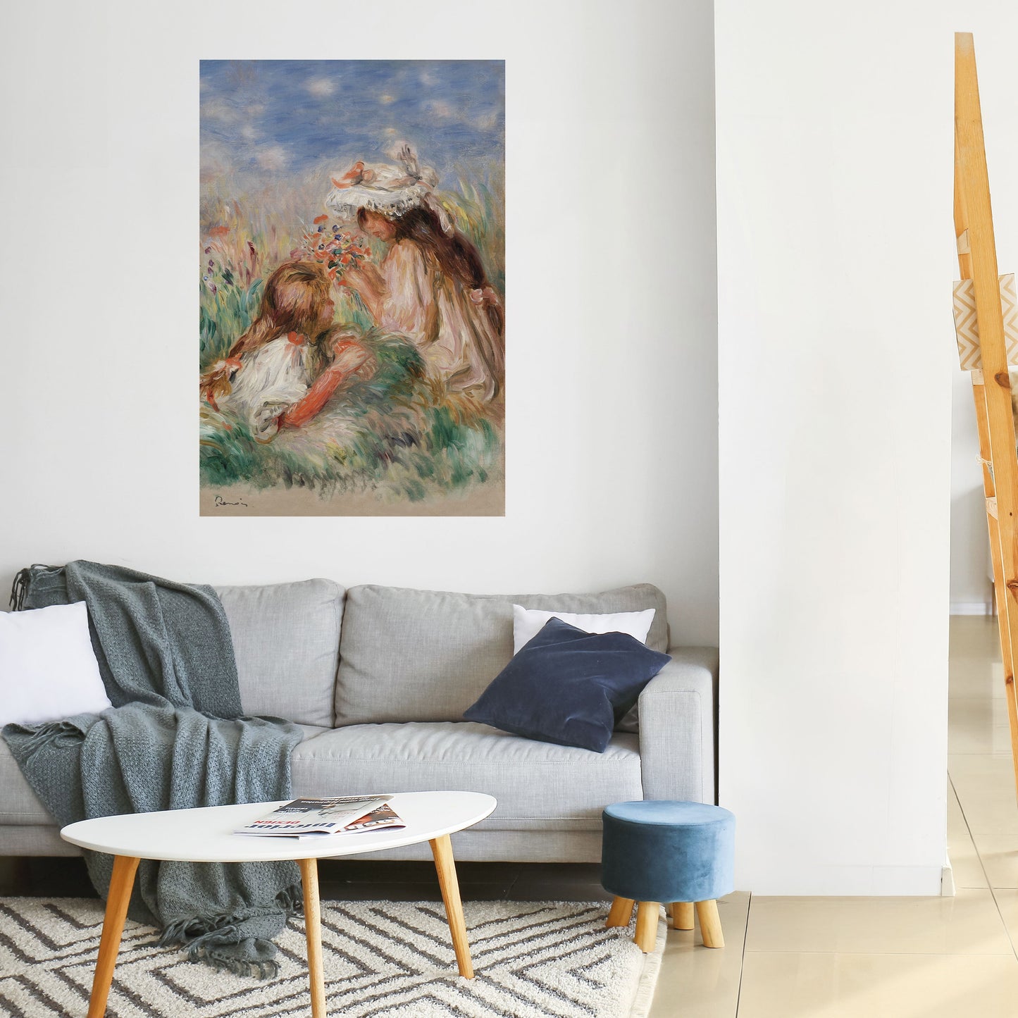 RAGAZZE NELL'ERBA Poster verticale staccabile e attaccabile