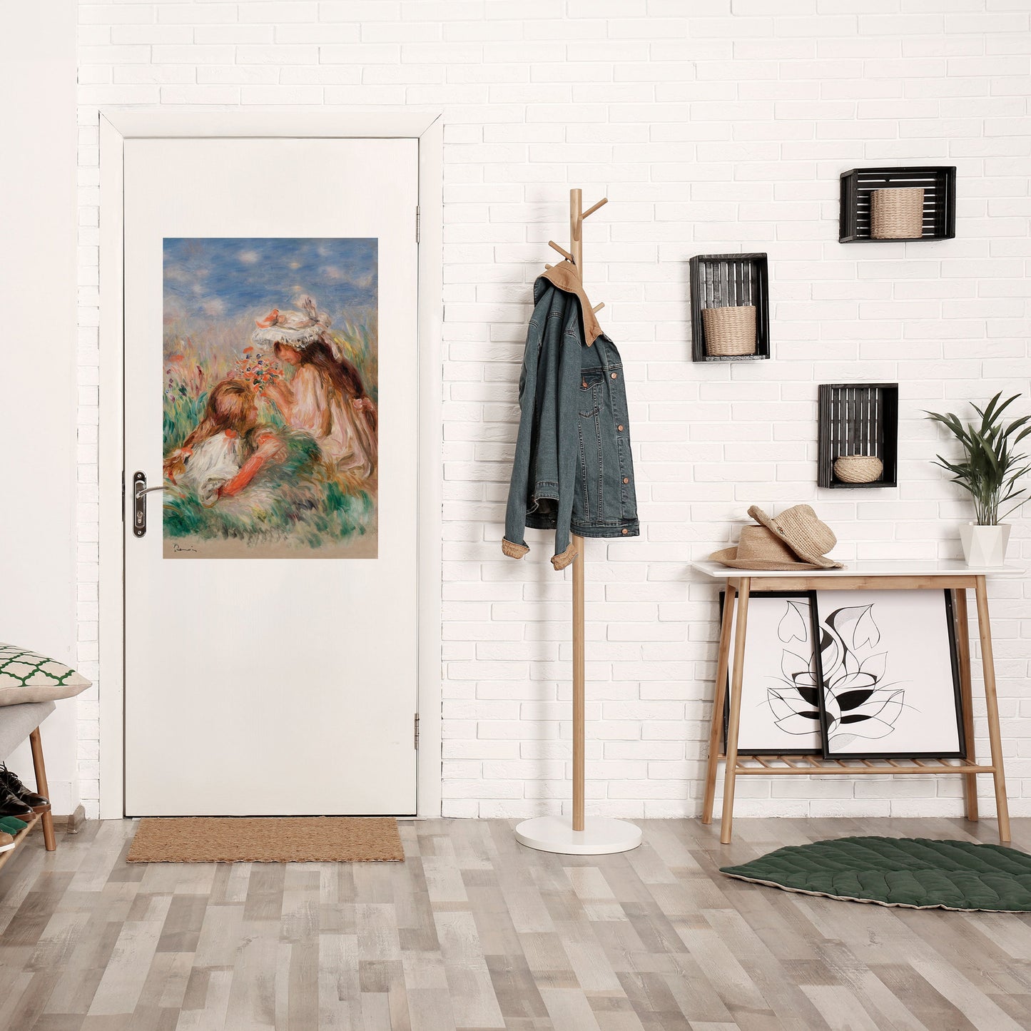 RAGAZZE NELL'ERBA Poster verticale staccabile e attaccabile