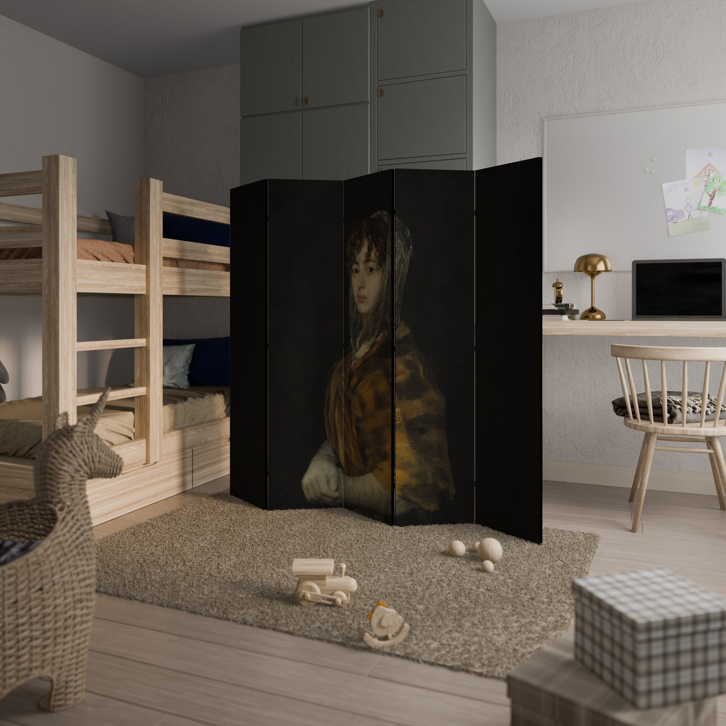 WHISPERS OF HISTORY Divisorio decorativo per ambienti a 5 pannelli