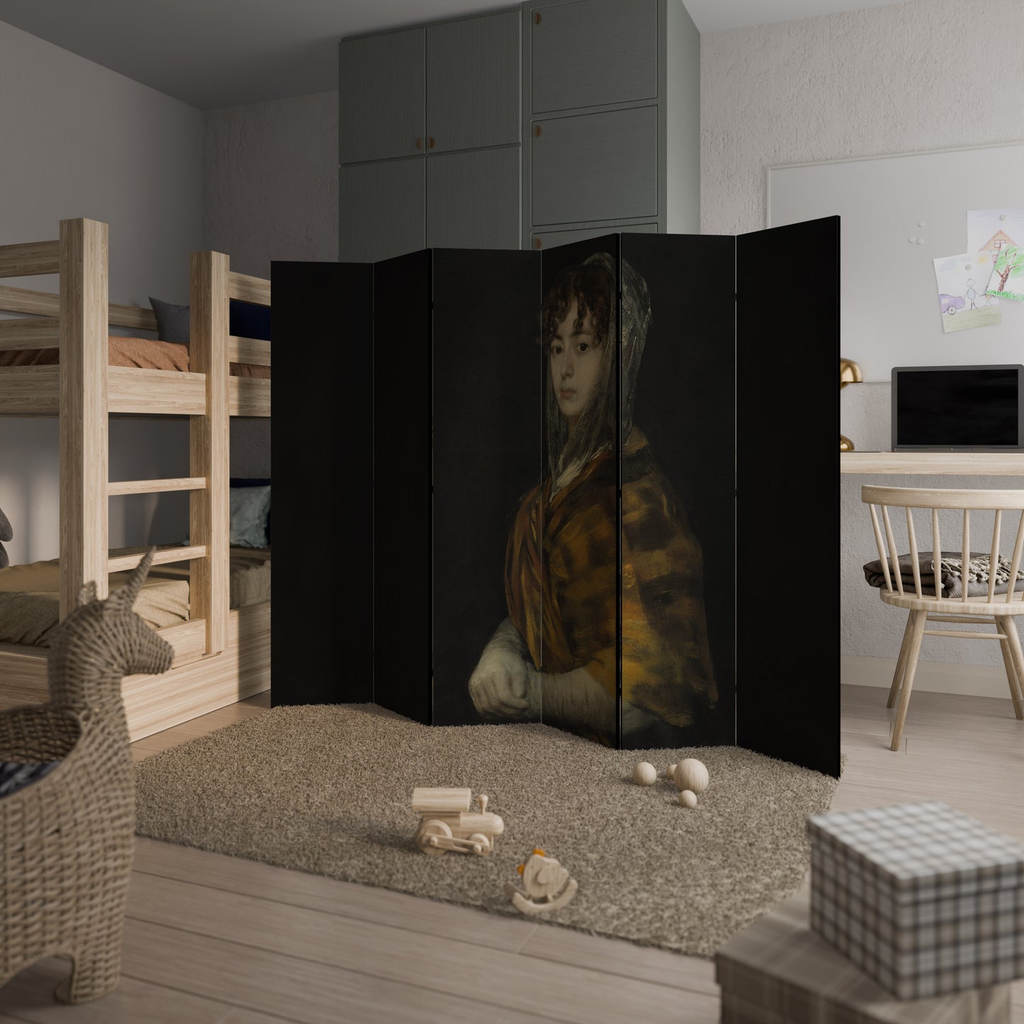 WHISPERS OF HISTORY Divisorio decorativo per ambienti a 6 pannelli