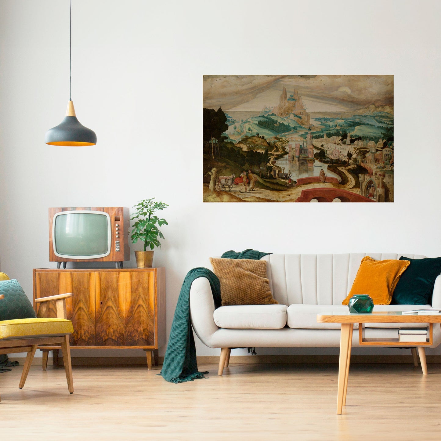 Poster orizzontale staccabile e attaccabile "Sogni di paesaggi incantati"