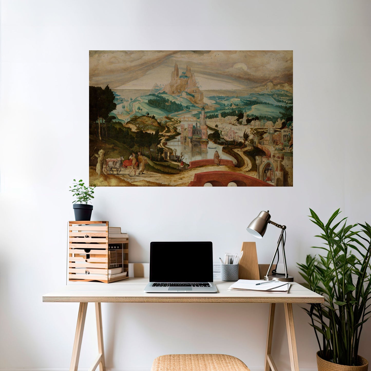 Poster orizzontale staccabile e attaccabile "Sogni di paesaggi incantati"
