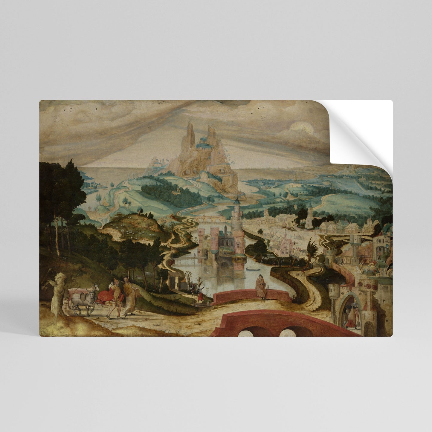 Poster orizzontale staccabile e attaccabile "Sogni di paesaggi incantati"