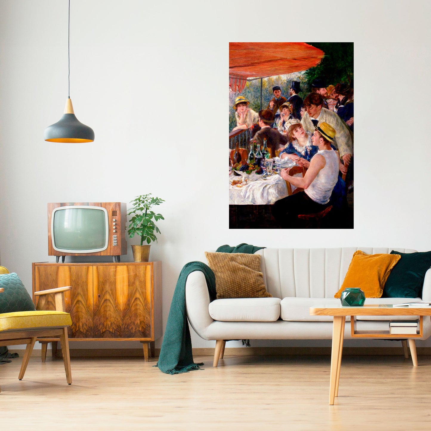 Poster verticale staccabile e attaccabile "PRANZO DELLA FESTA IN BARCA"