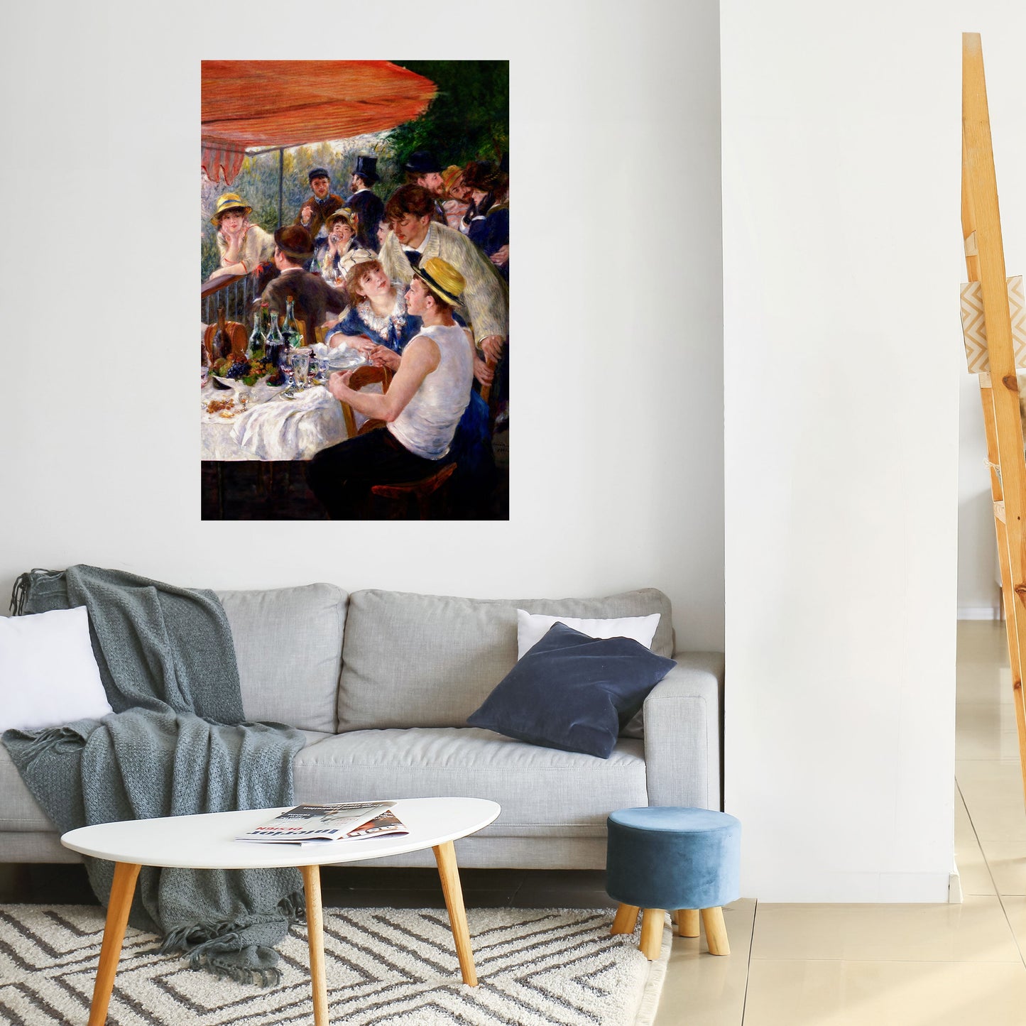 Poster verticale staccabile e attaccabile "PRANZO DELLA FESTA IN BARCA"