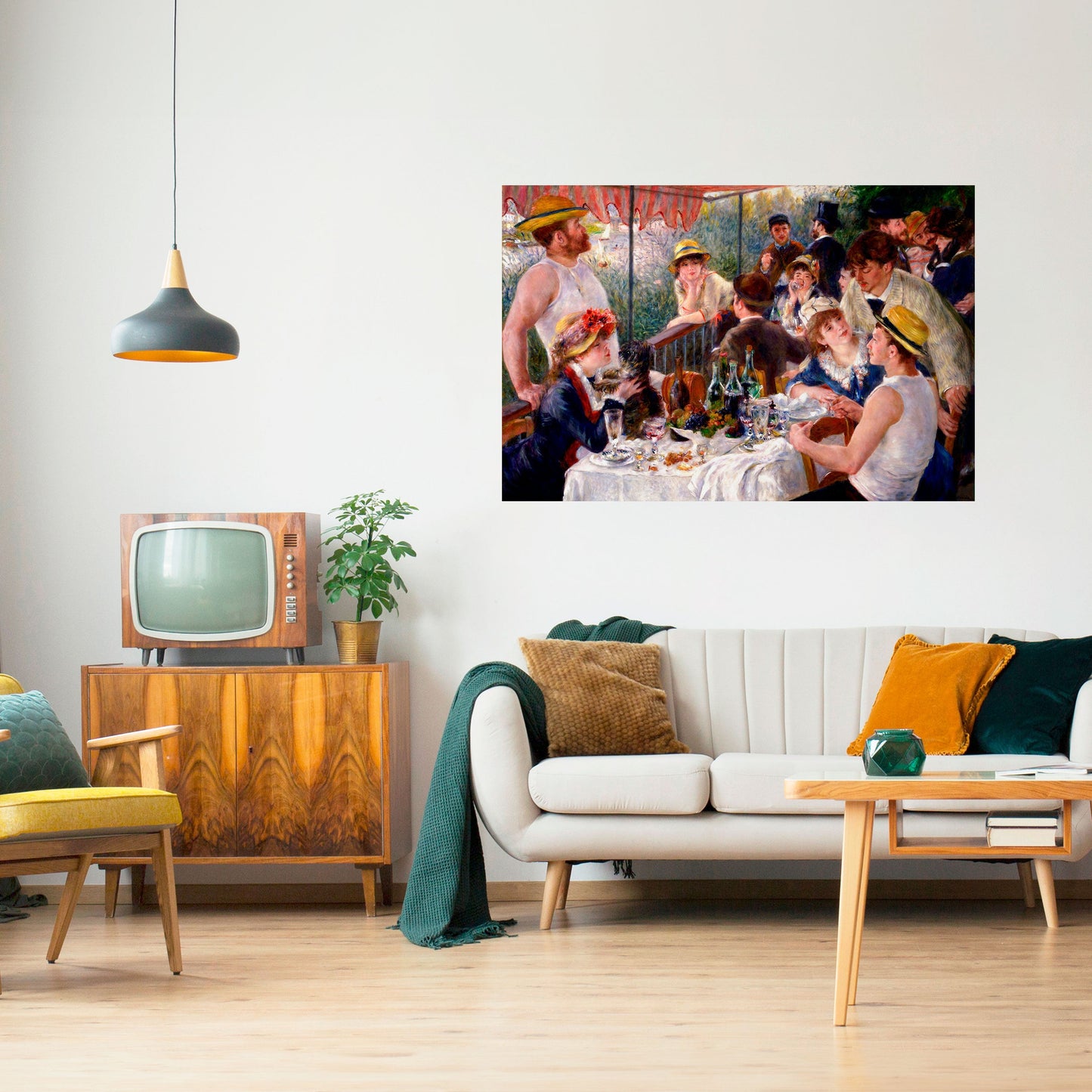 Poster orizzontale staccabile e attaccabile "PRANZO DELLA FESTA IN BARCA"