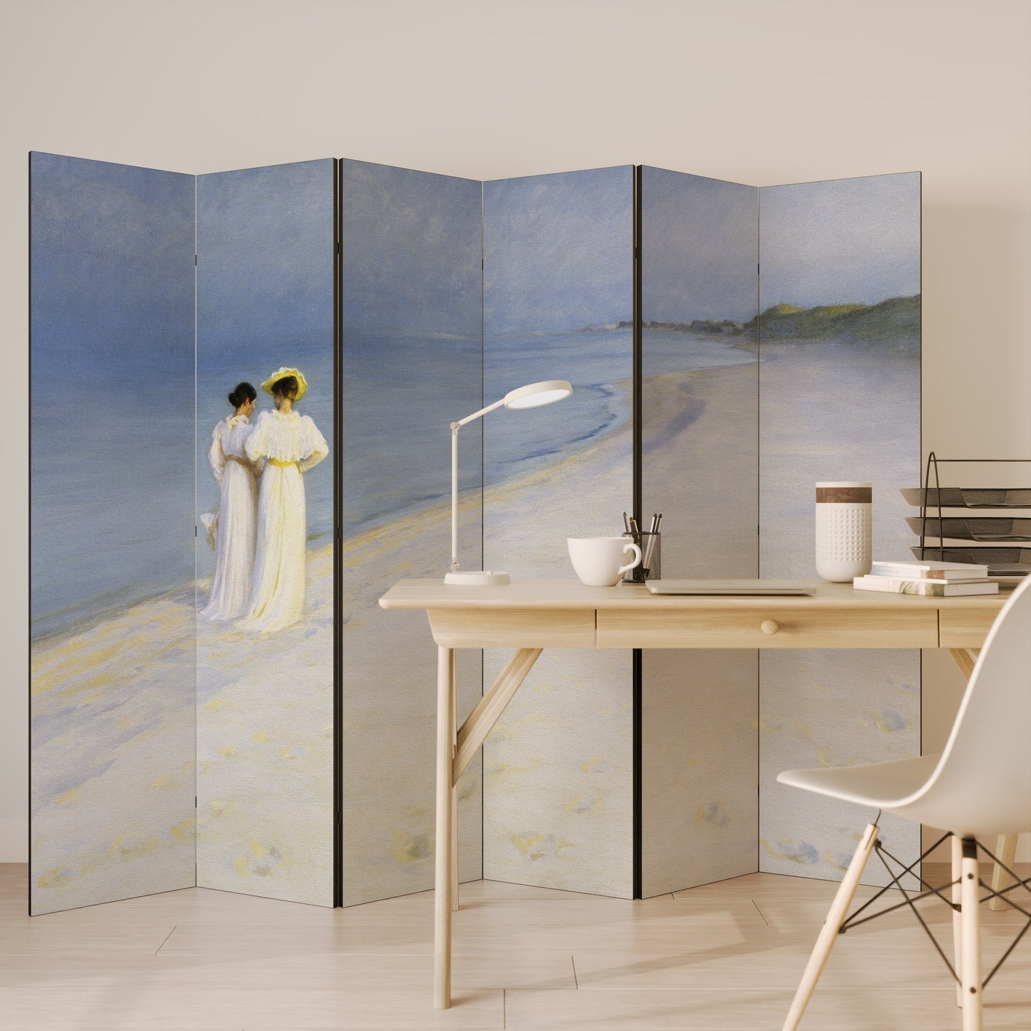 SERA D'ESTATE SULLA SPIAGGIA DI SKAGEN Divisorio decorativo a 6 pannelli