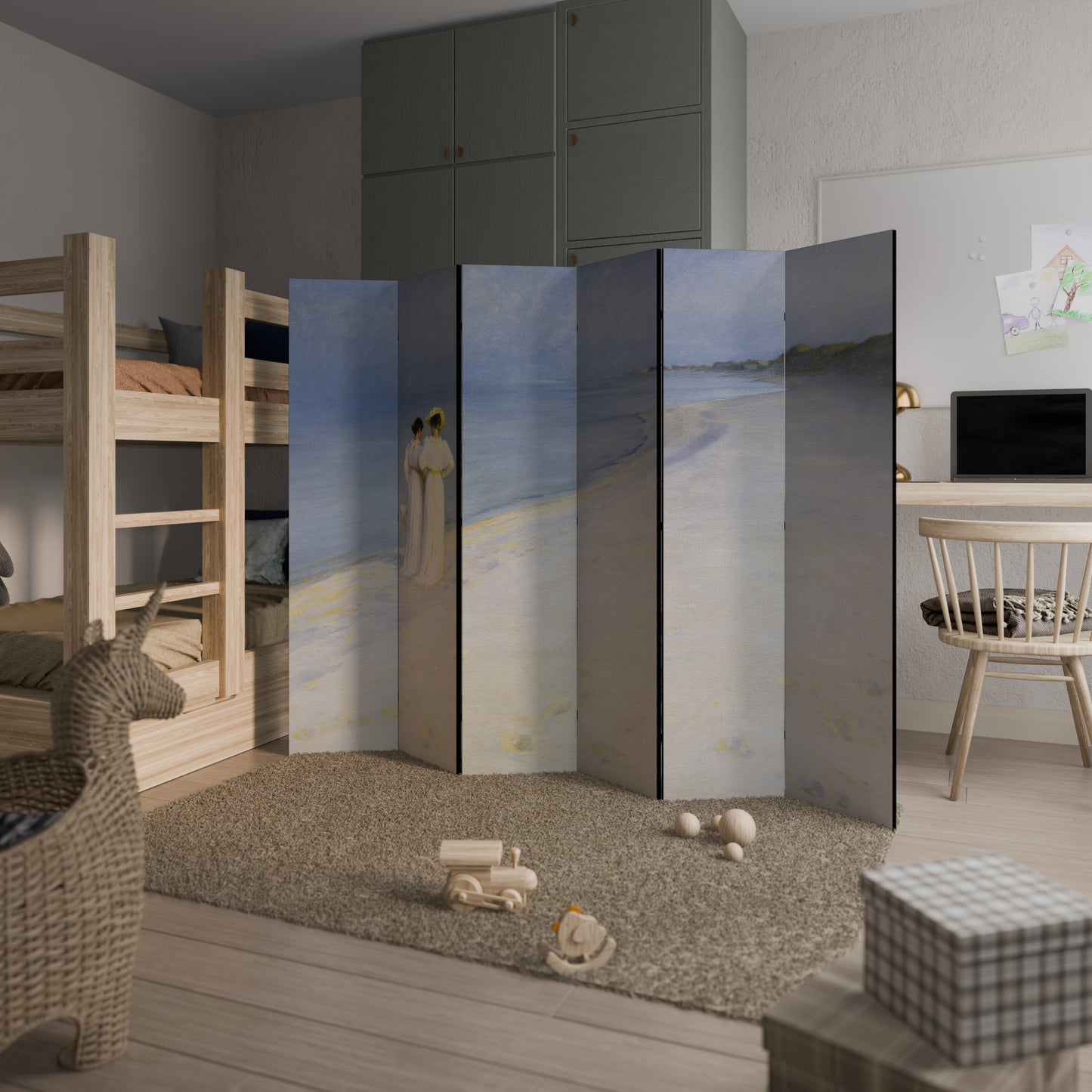 SERA D'ESTATE SULLA SPIAGGIA DI SKAGEN Divisorio decorativo a 6 pannelli