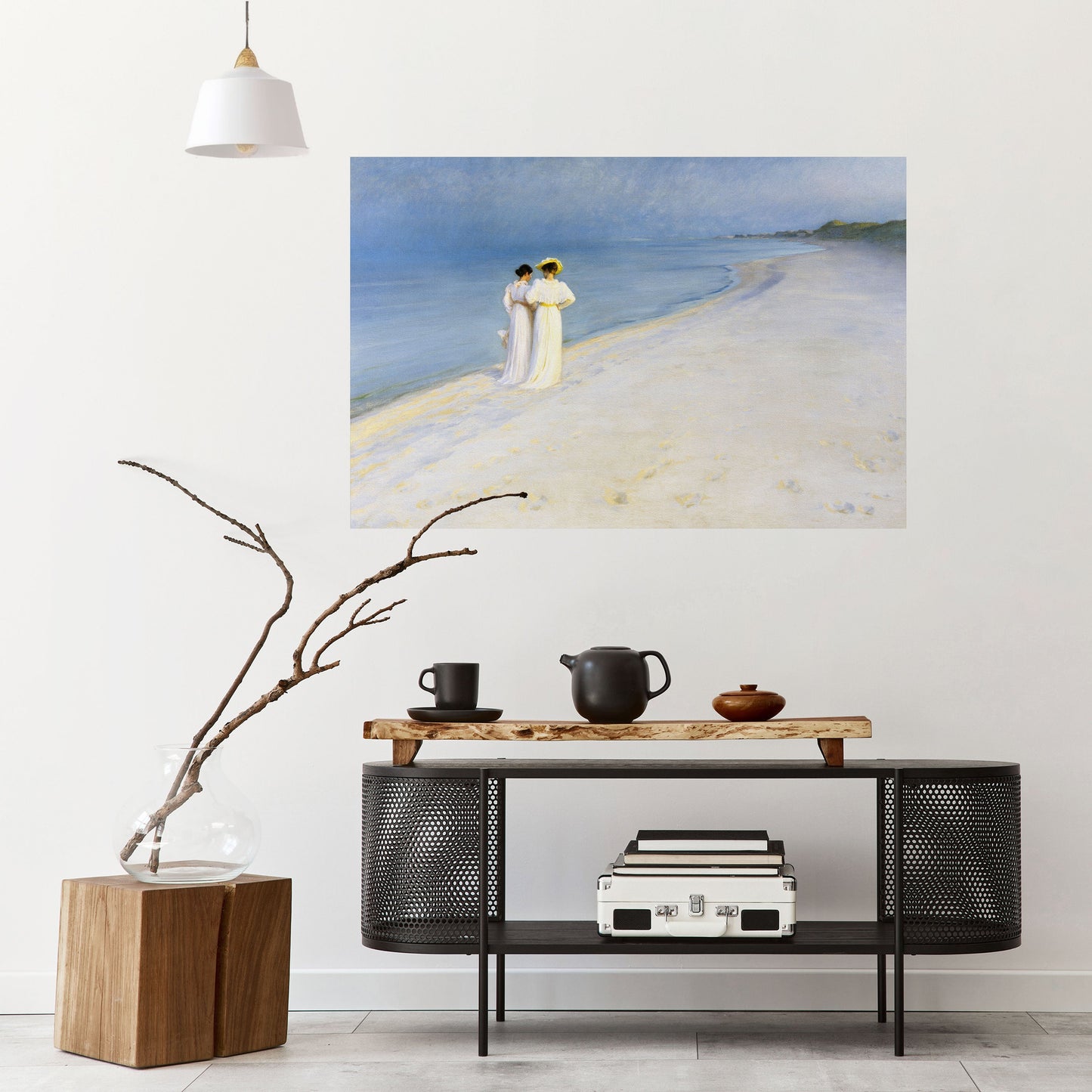 SERA D'ESTATE SULLA SPIAGGIA DI SKAGEN Poster orizzontale staccabile e attaccabile