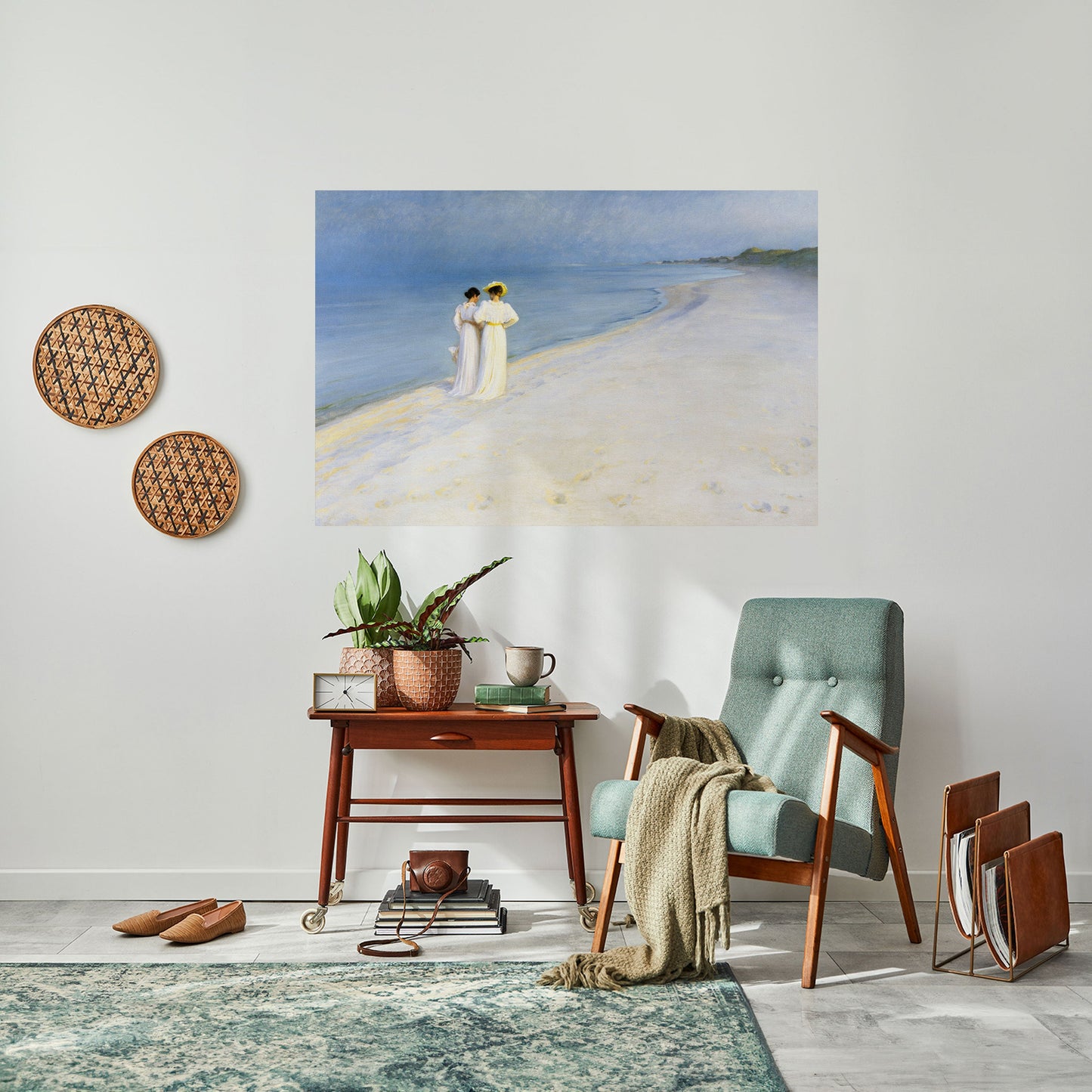 SERA D'ESTATE SULLA SPIAGGIA DI SKAGEN Poster orizzontale staccabile e attaccabile