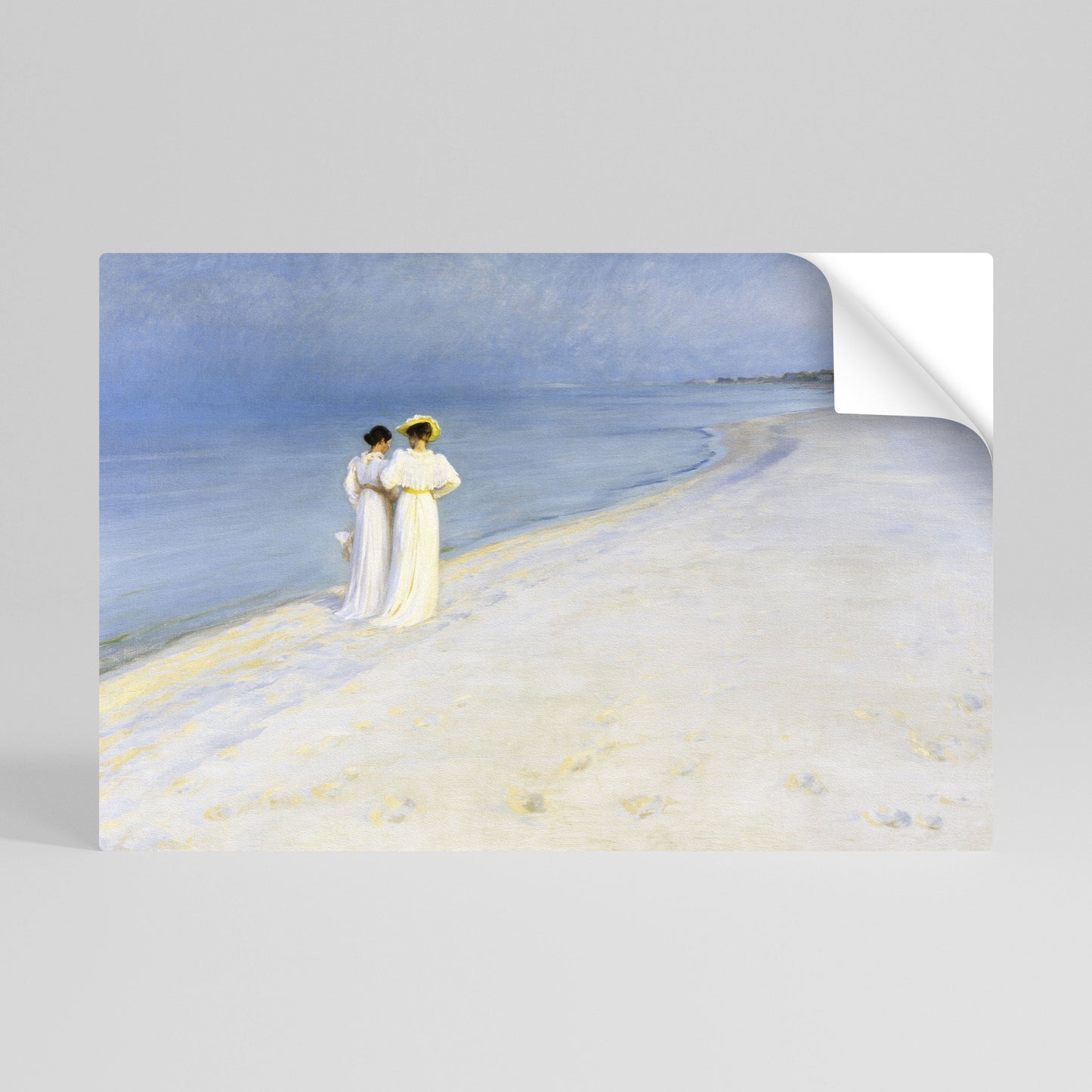 SERA D'ESTATE SULLA SPIAGGIA DI SKAGEN Poster orizzontale staccabile e attaccabile