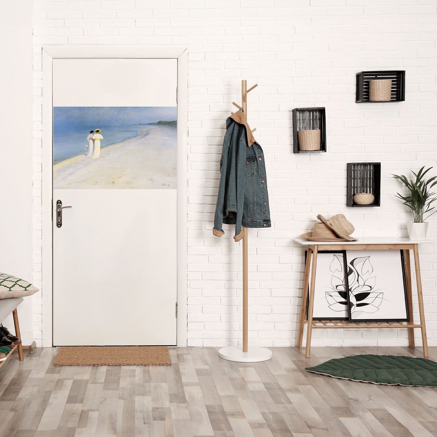 SERA D'ESTATE SULLA SPIAGGIA DI SKAGEN Poster orizzontale staccabile e attaccabile