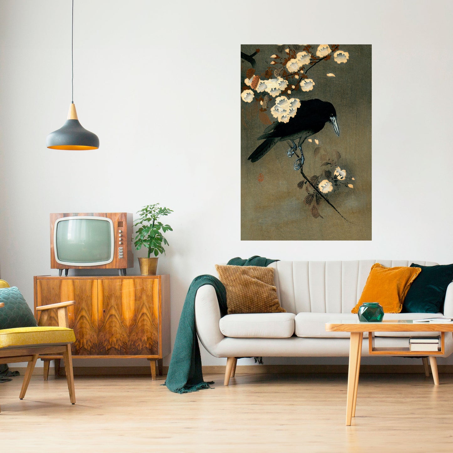 Poster verticale staccabile e attaccabile PETALI E CORVI