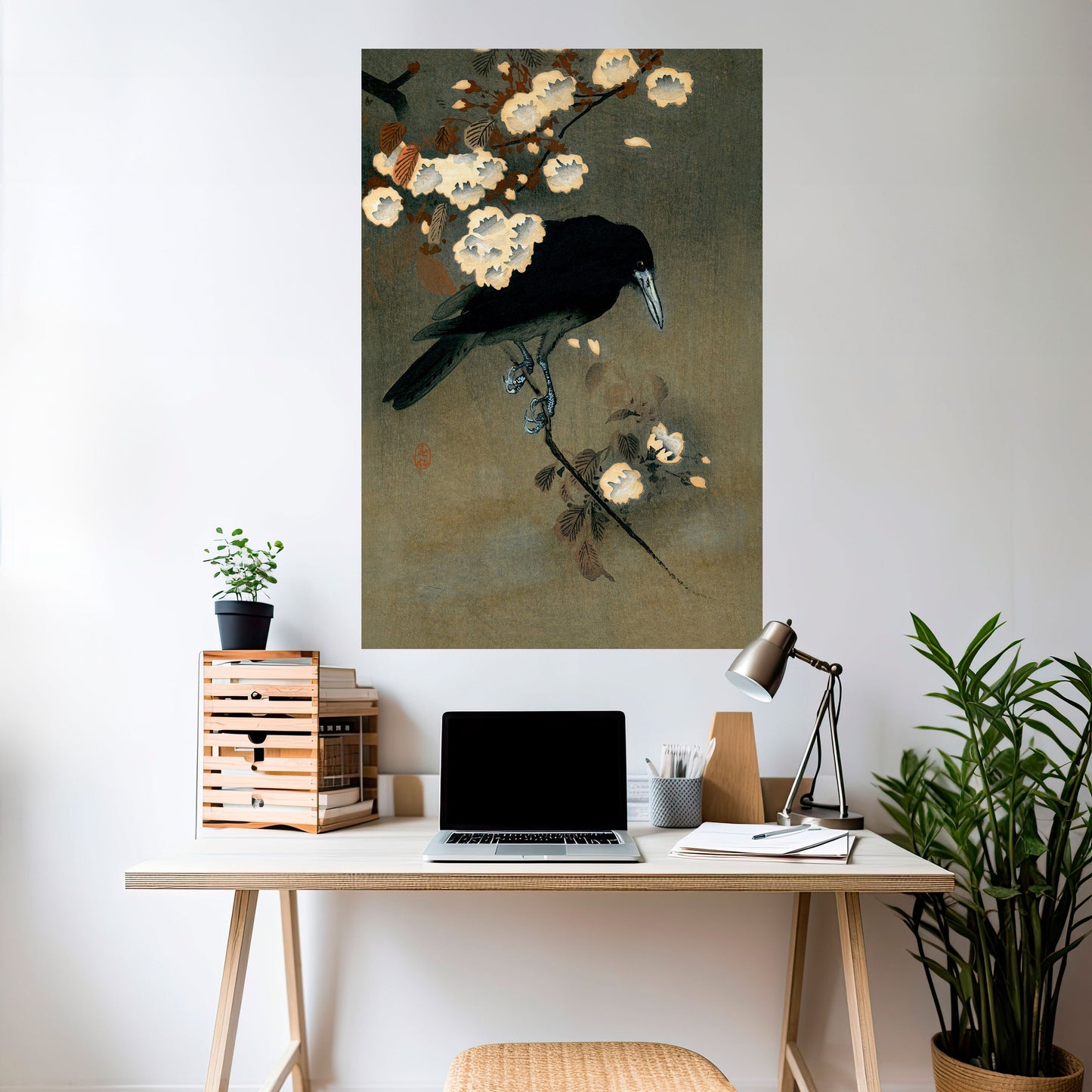 Poster verticale staccabile e attaccabile PETALI E CORVI