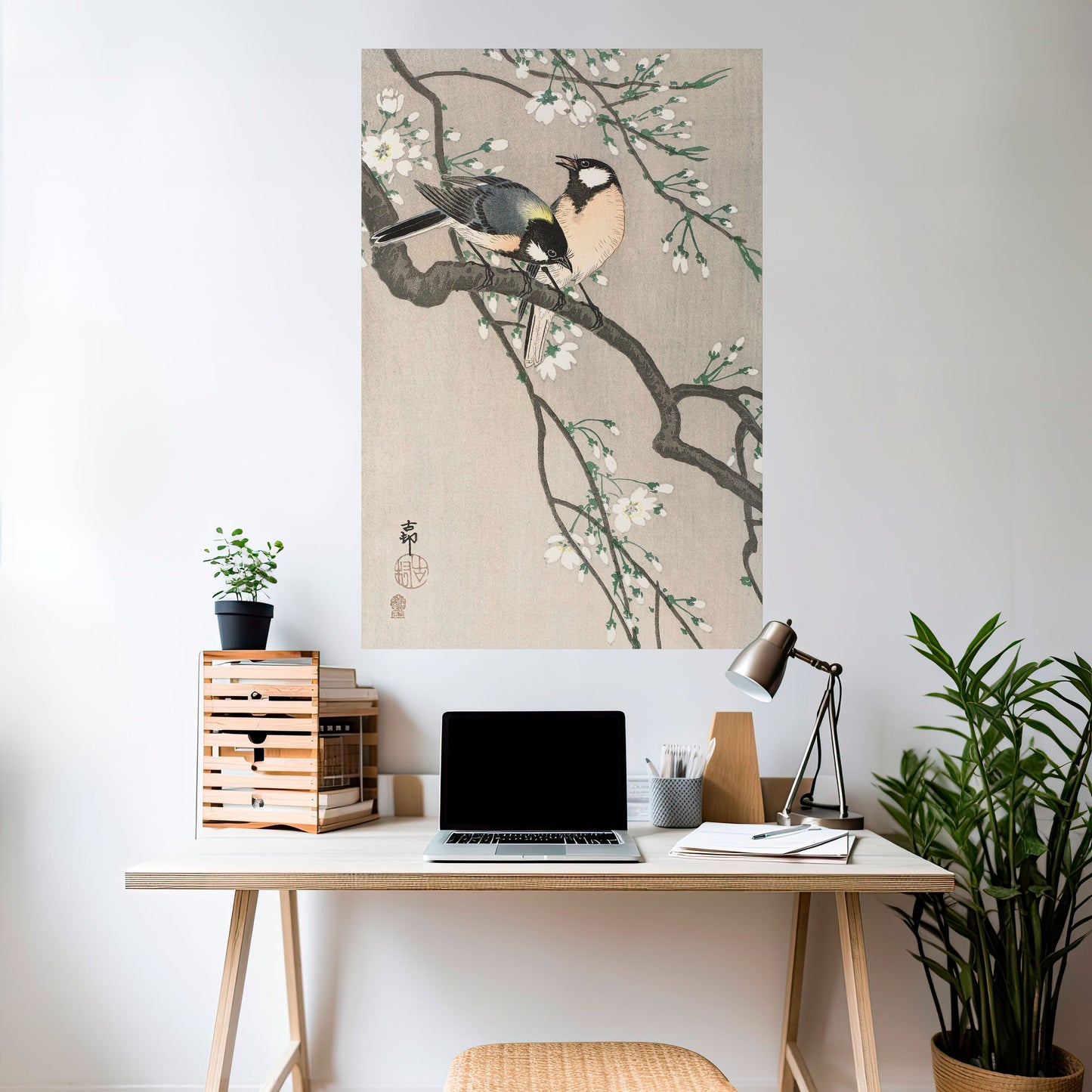 Poster verticale staccabile e attaccabile con TETTE SU RAMO DI CILIEGIO