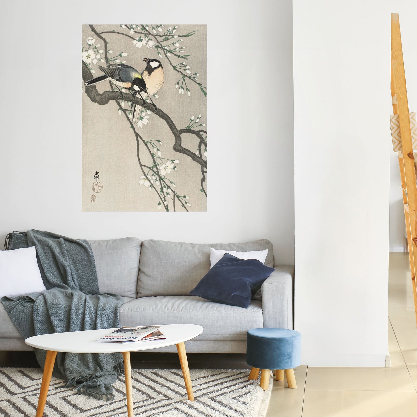 Poster verticale staccabile e attaccabile con TETTE SU RAMO DI CILIEGIO