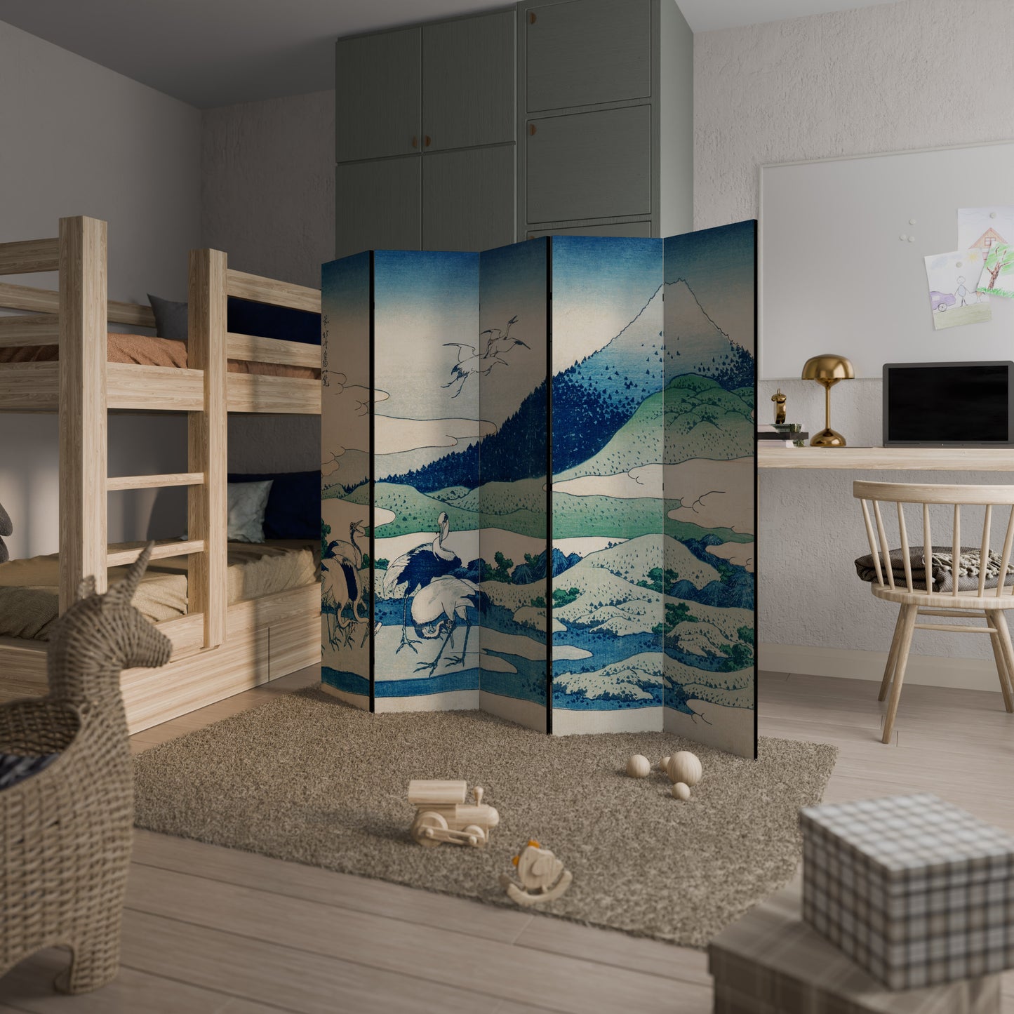 Divisorio decorativo per ambienti a 5 pannelli UMEZAWA MANOR