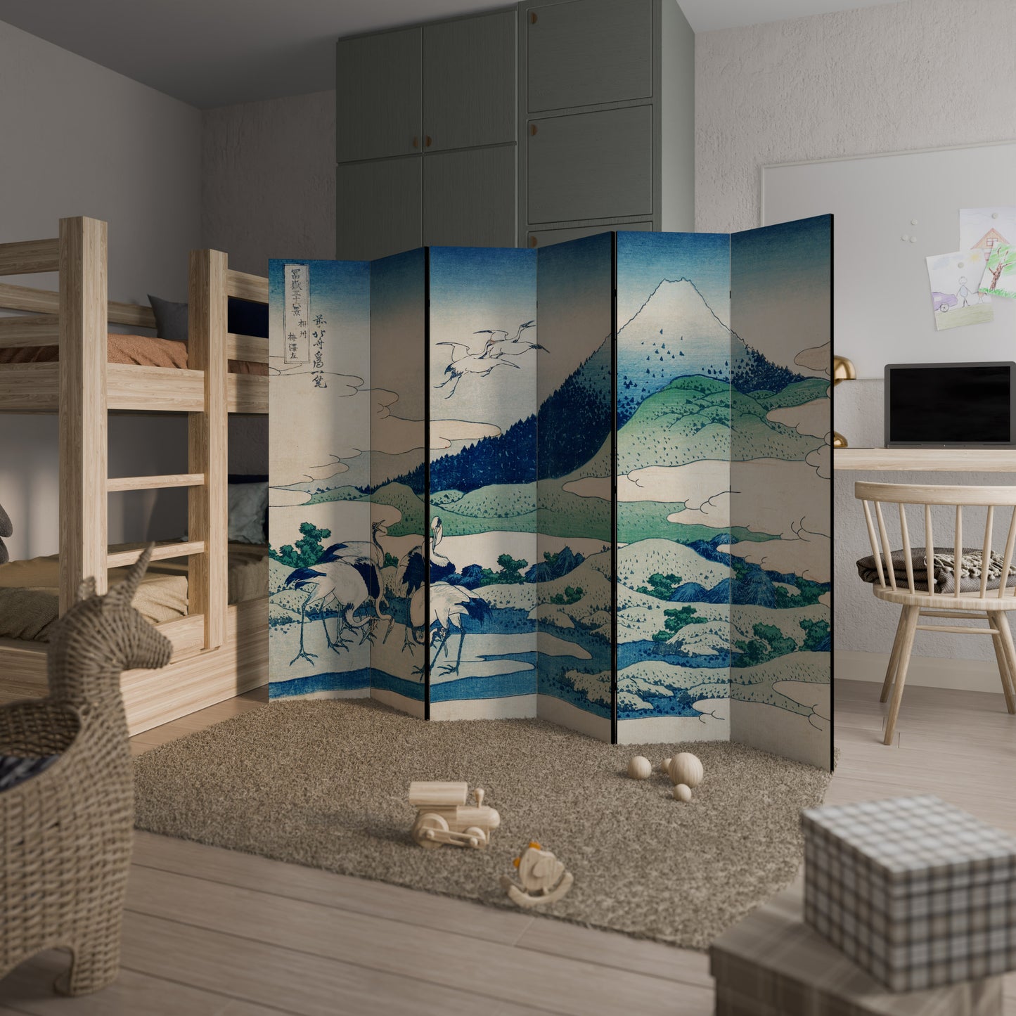 Divisorio decorativo per ambienti a 6 pannelli UMEZAWA MANOR