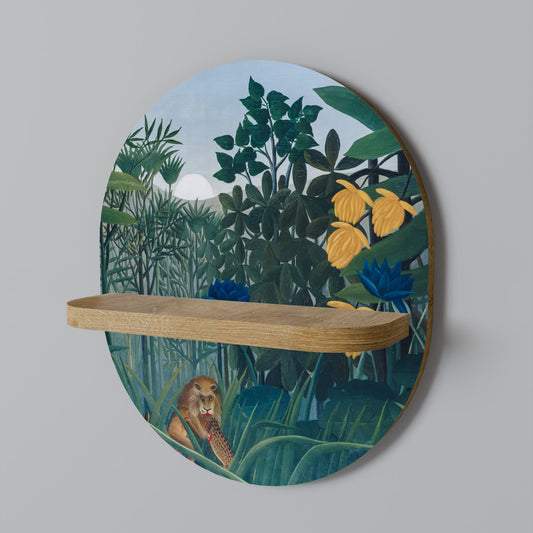 IL PASTO DEL LEONE Mensola ovale in effetto rovere