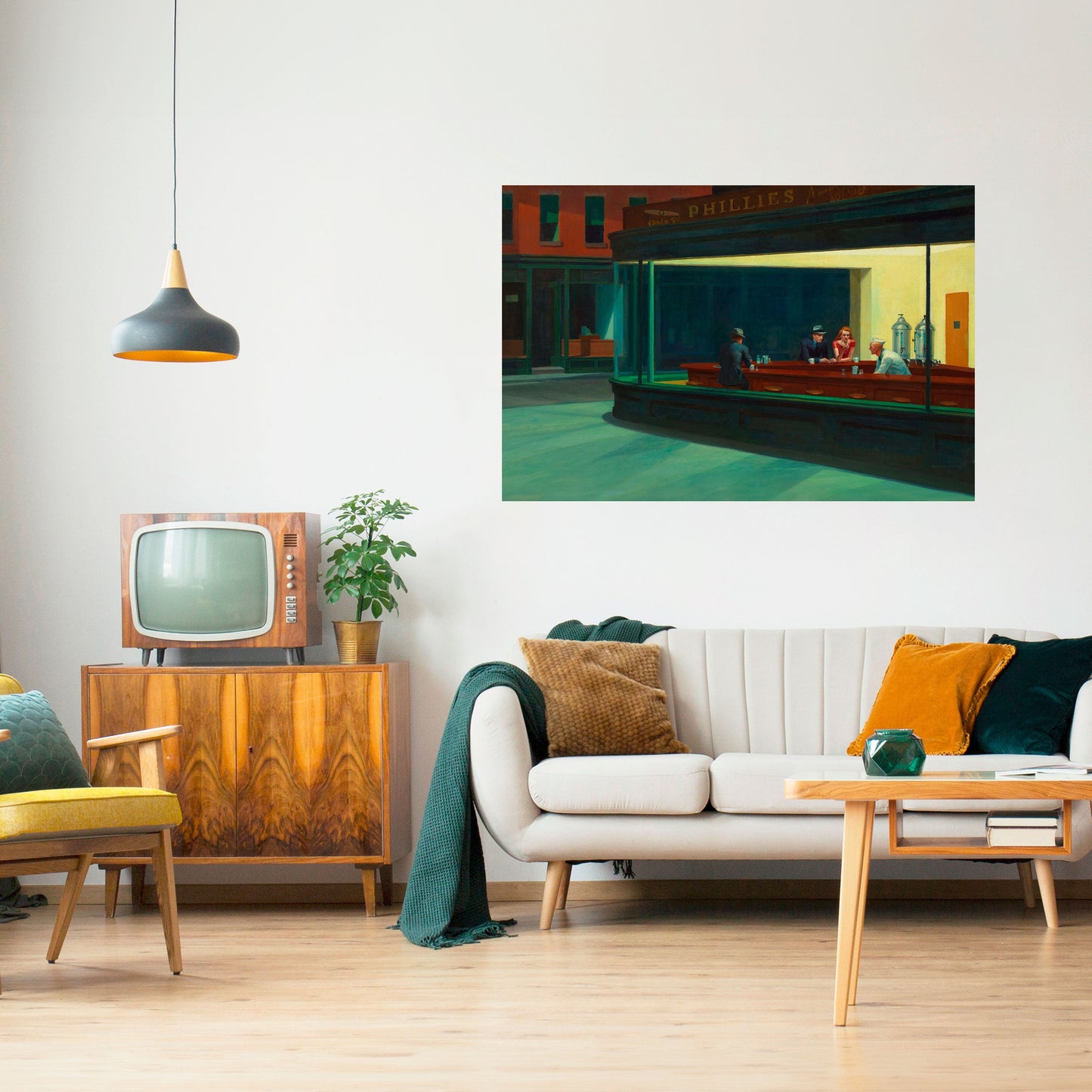 Poster orizzontale stacca e attacca "SERENE EVENING CHAT"