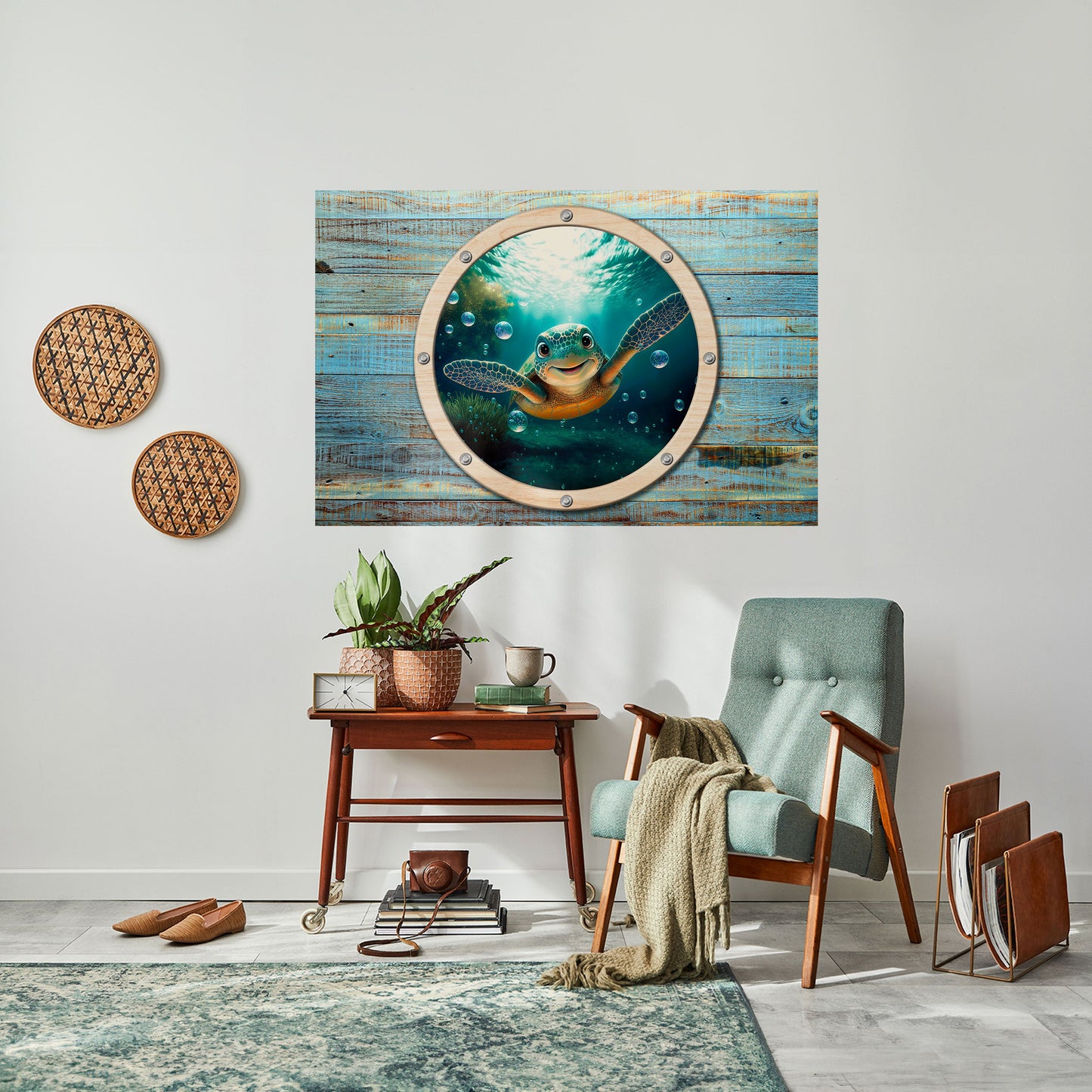 Poster orizzontale staccabile e attaccabile SEASIDE JOY