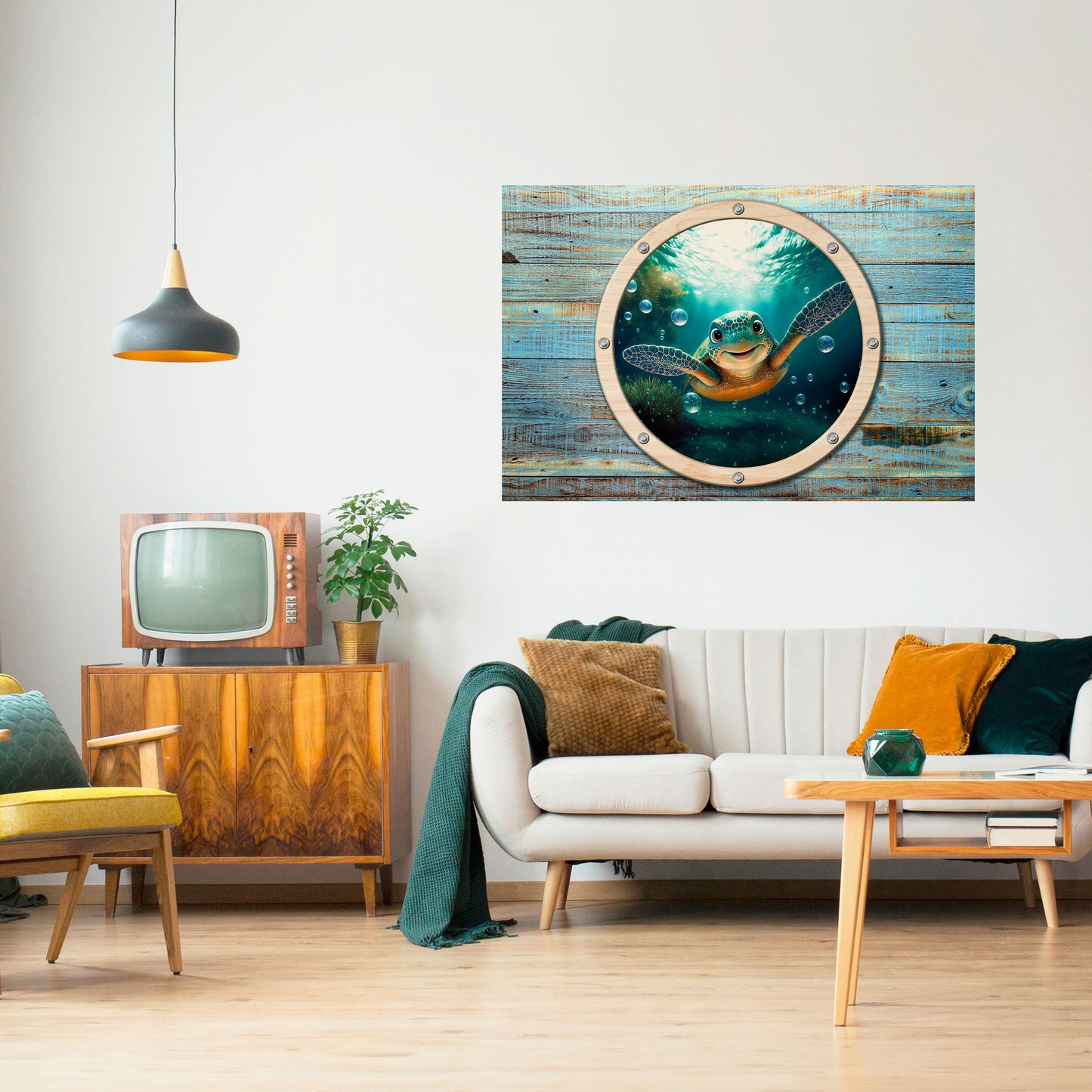 Poster orizzontale staccabile e attaccabile SEASIDE JOY