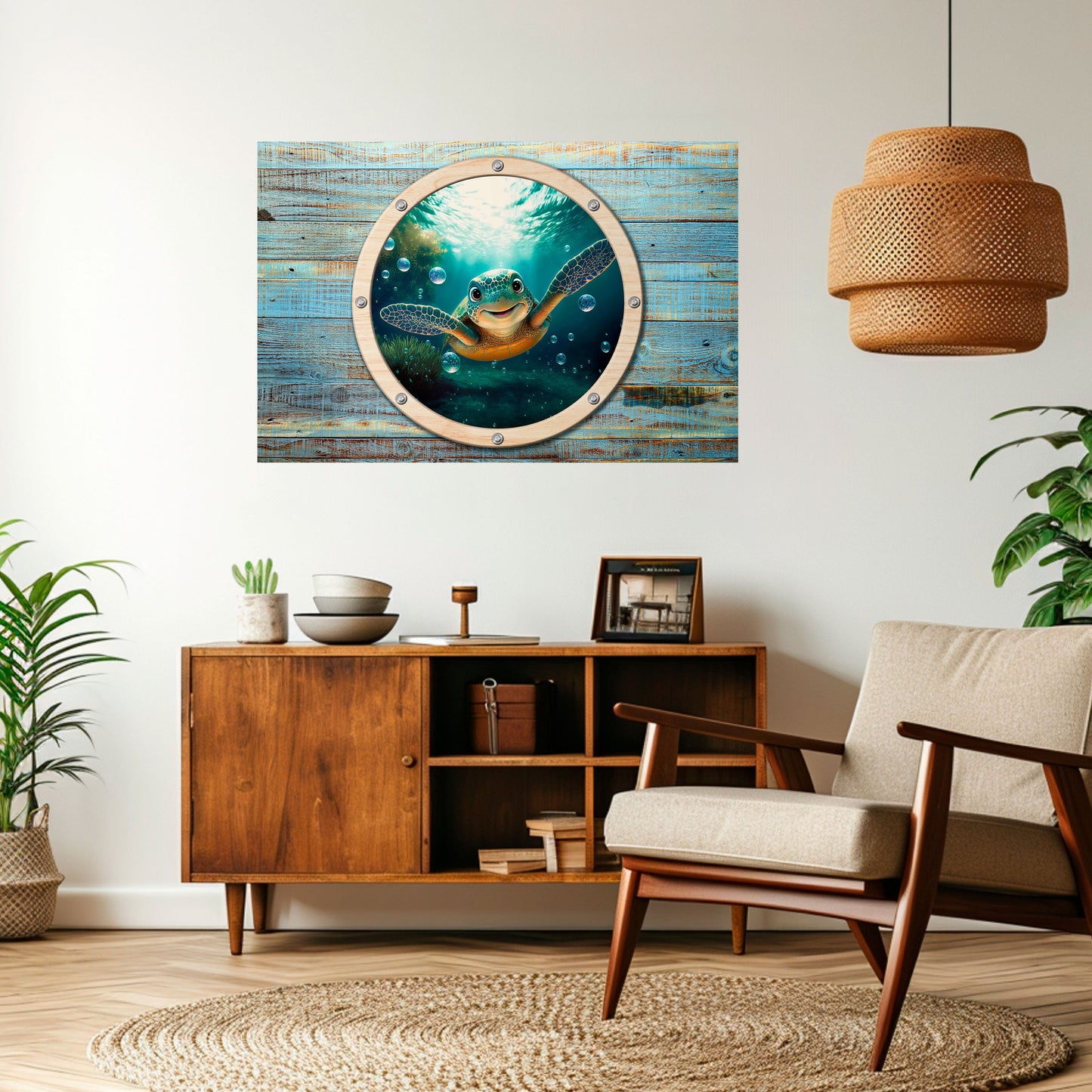 Poster orizzontale staccabile e attaccabile SEASIDE JOY