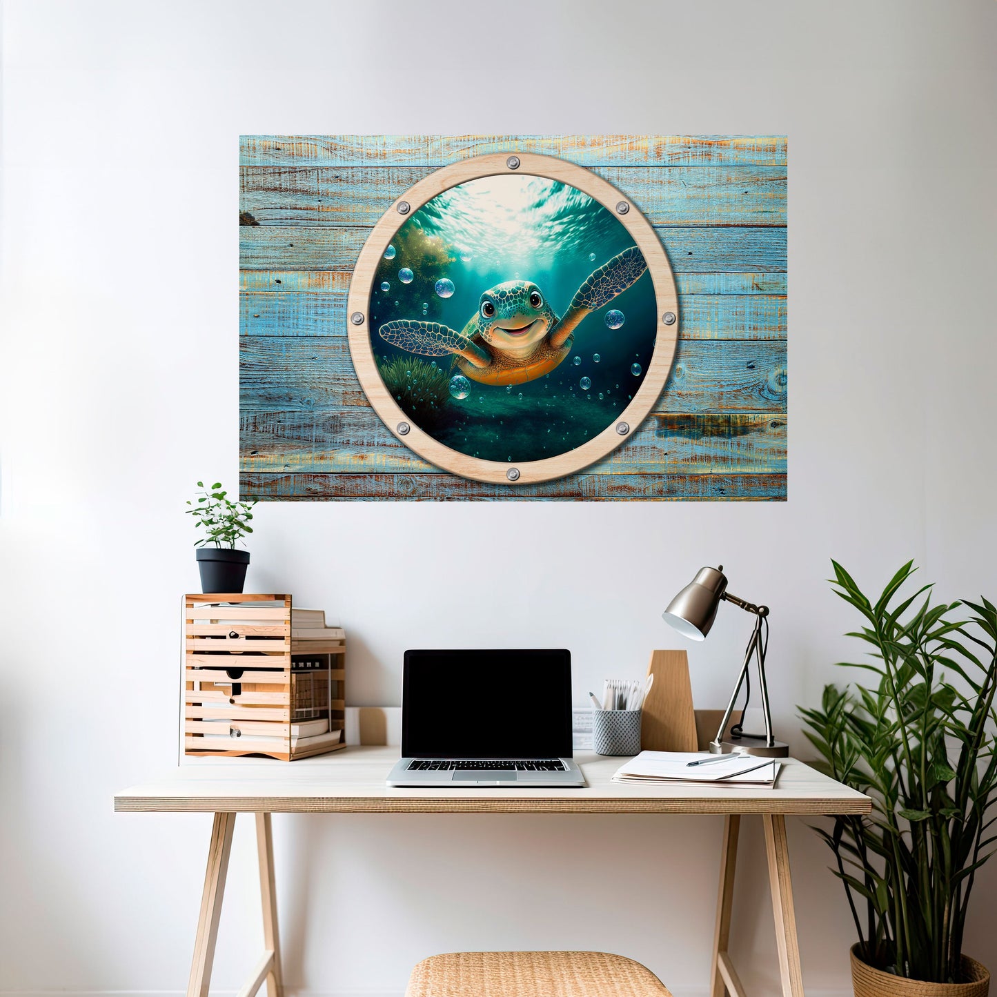 Poster orizzontale staccabile e attaccabile SEASIDE JOY
