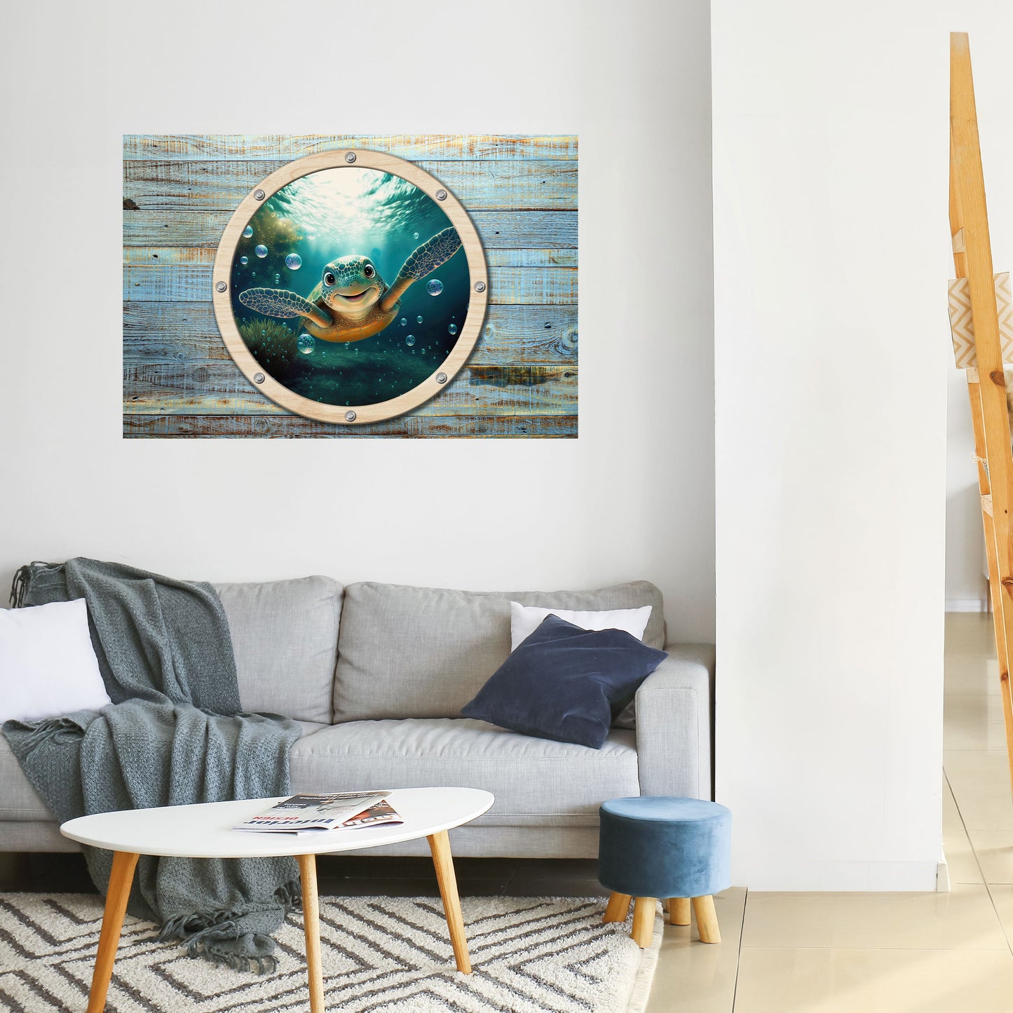 Poster orizzontale staccabile e attaccabile SEASIDE JOY