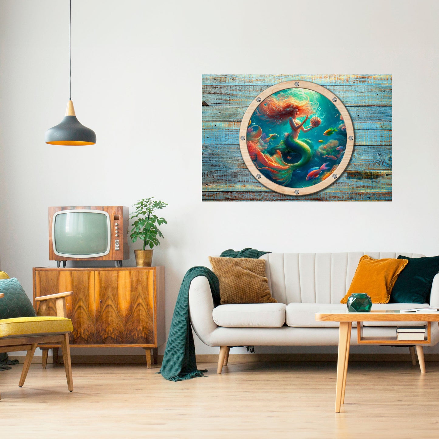 Poster orizzontale staccabile e attaccabile MERMAID DREAMS