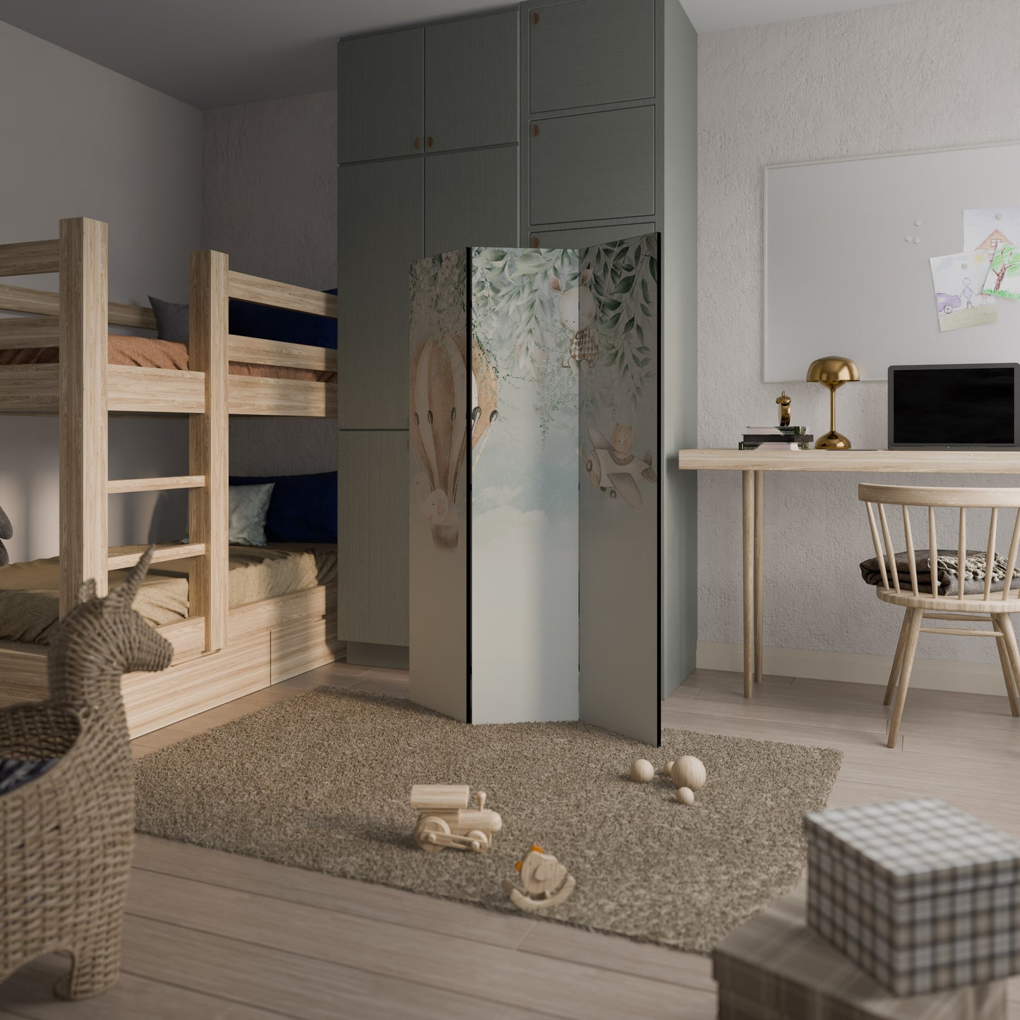 SWEET DREAMS - Divisorio decorativo per ambienti a 3 pannelli