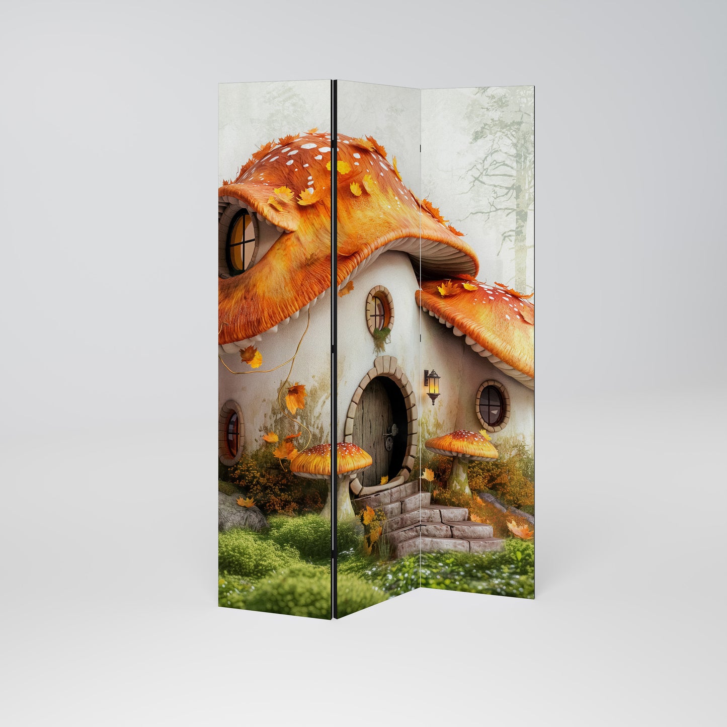 MYSTIC TOADSTOOL Divisorio decorativo per ambienti a 3 pannelli