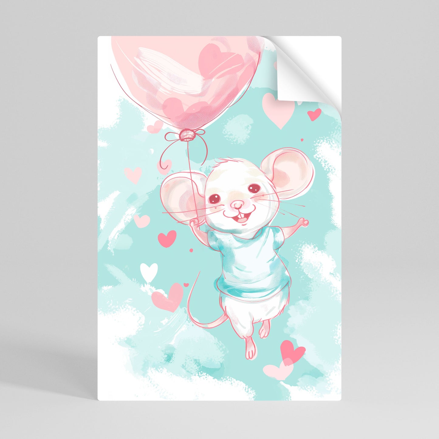 MOUSY FLOW Poster verticale staccabile e attaccabile
