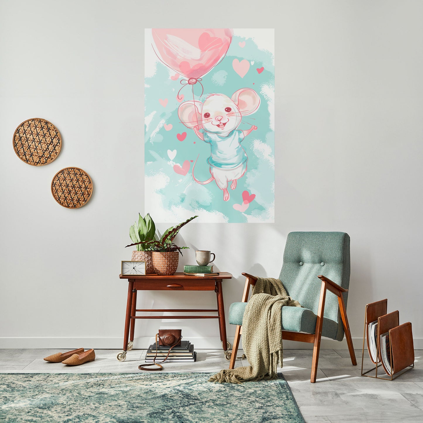 MOUSY FLOW Poster verticale staccabile e attaccabile