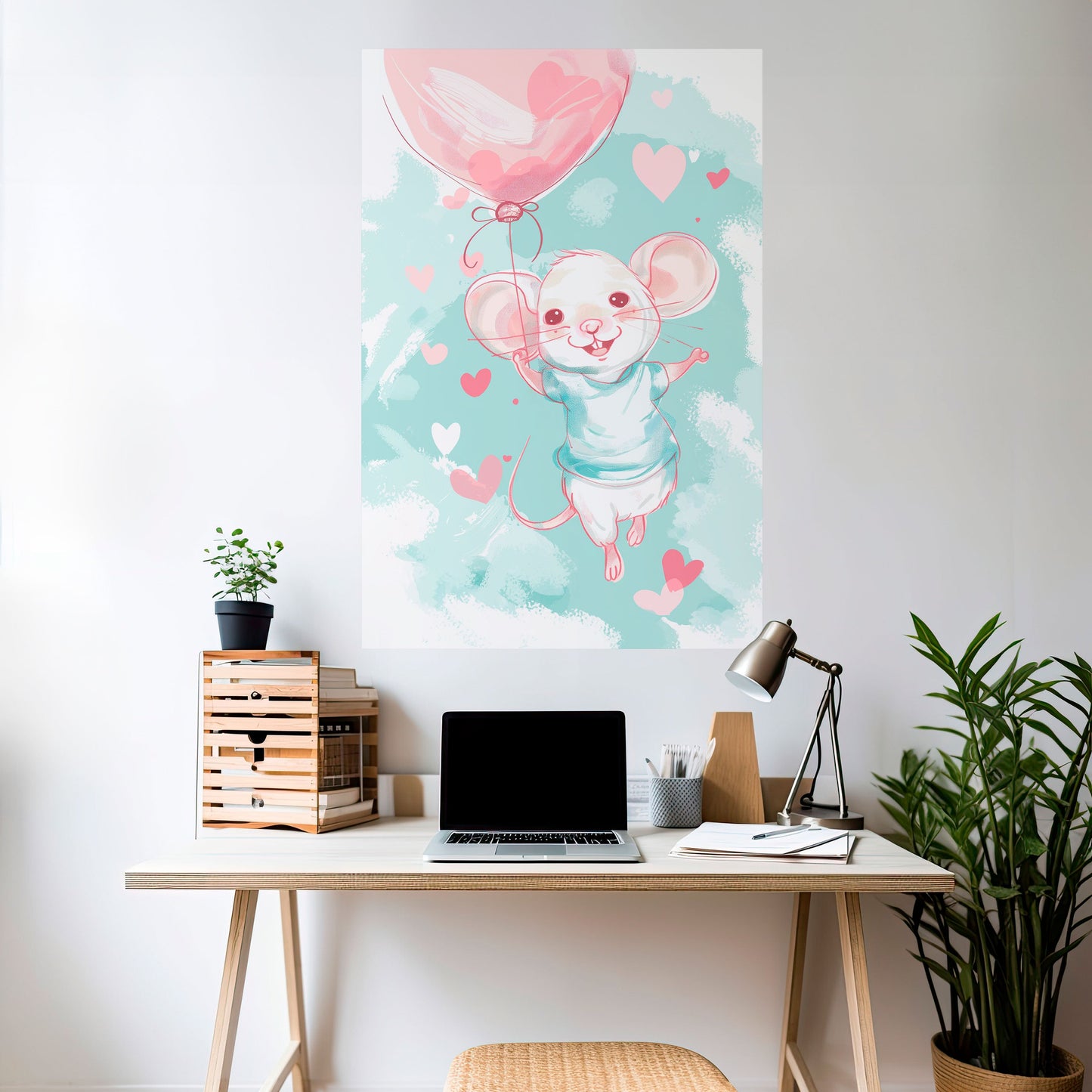 MOUSY FLOW Poster verticale staccabile e attaccabile