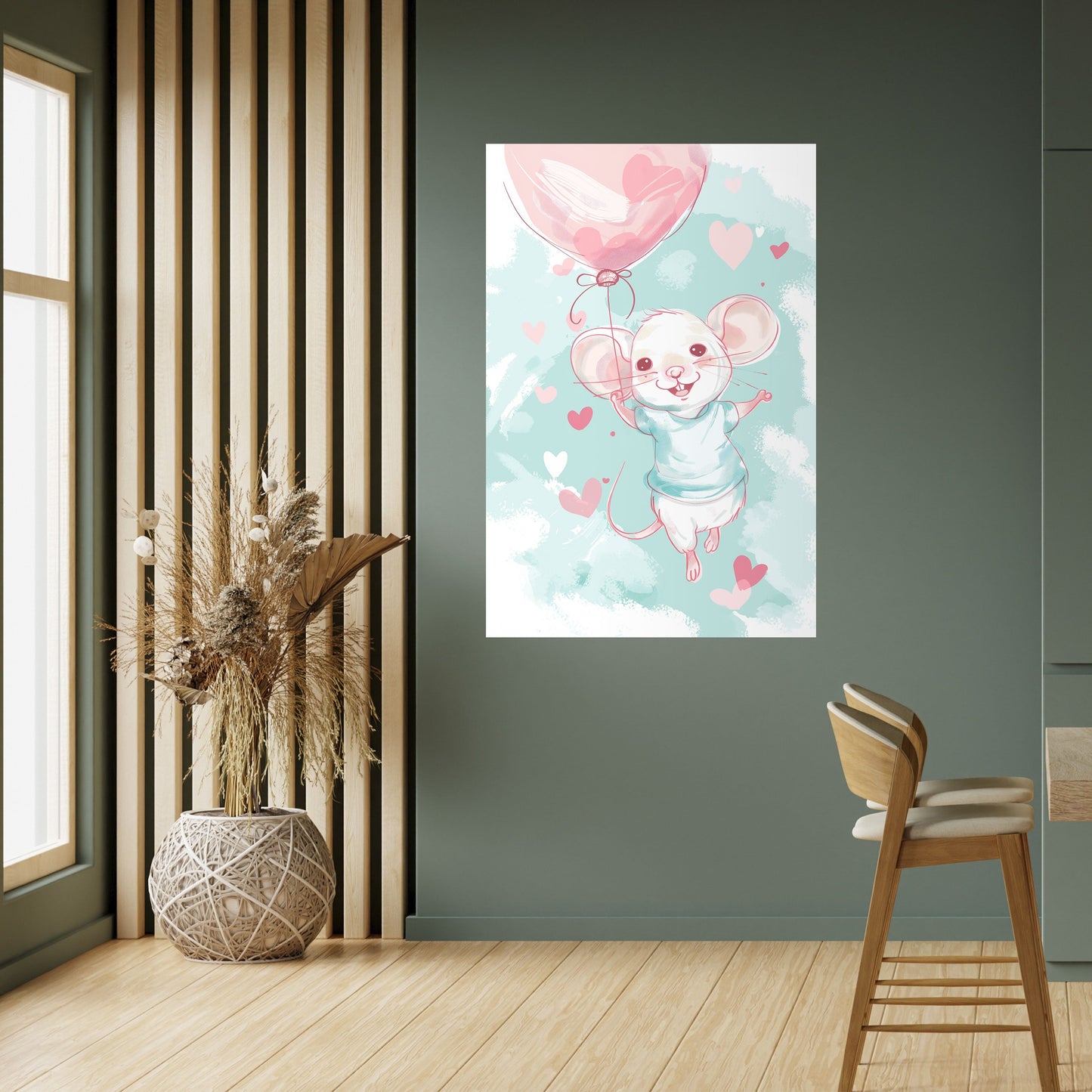 MOUSY FLOW Poster verticale staccabile e attaccabile