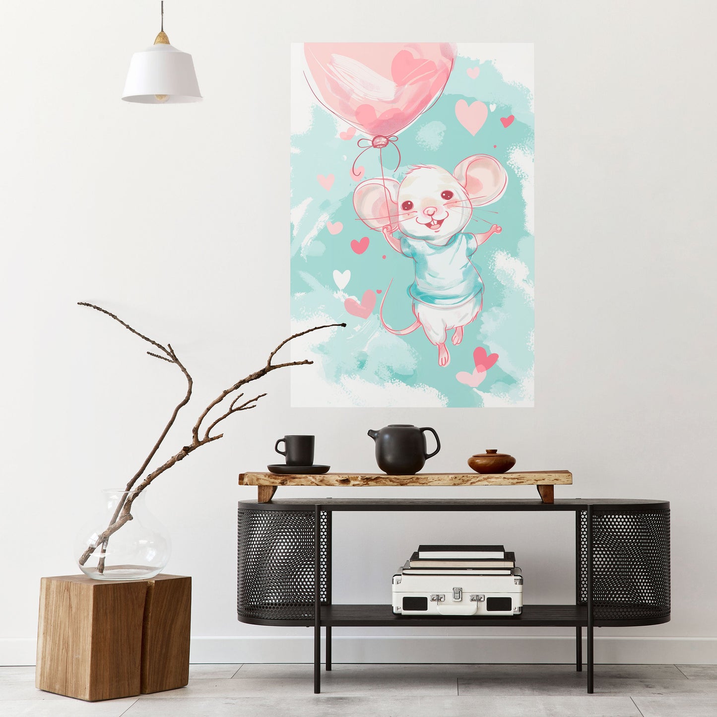 MOUSY FLOW Poster verticale staccabile e attaccabile