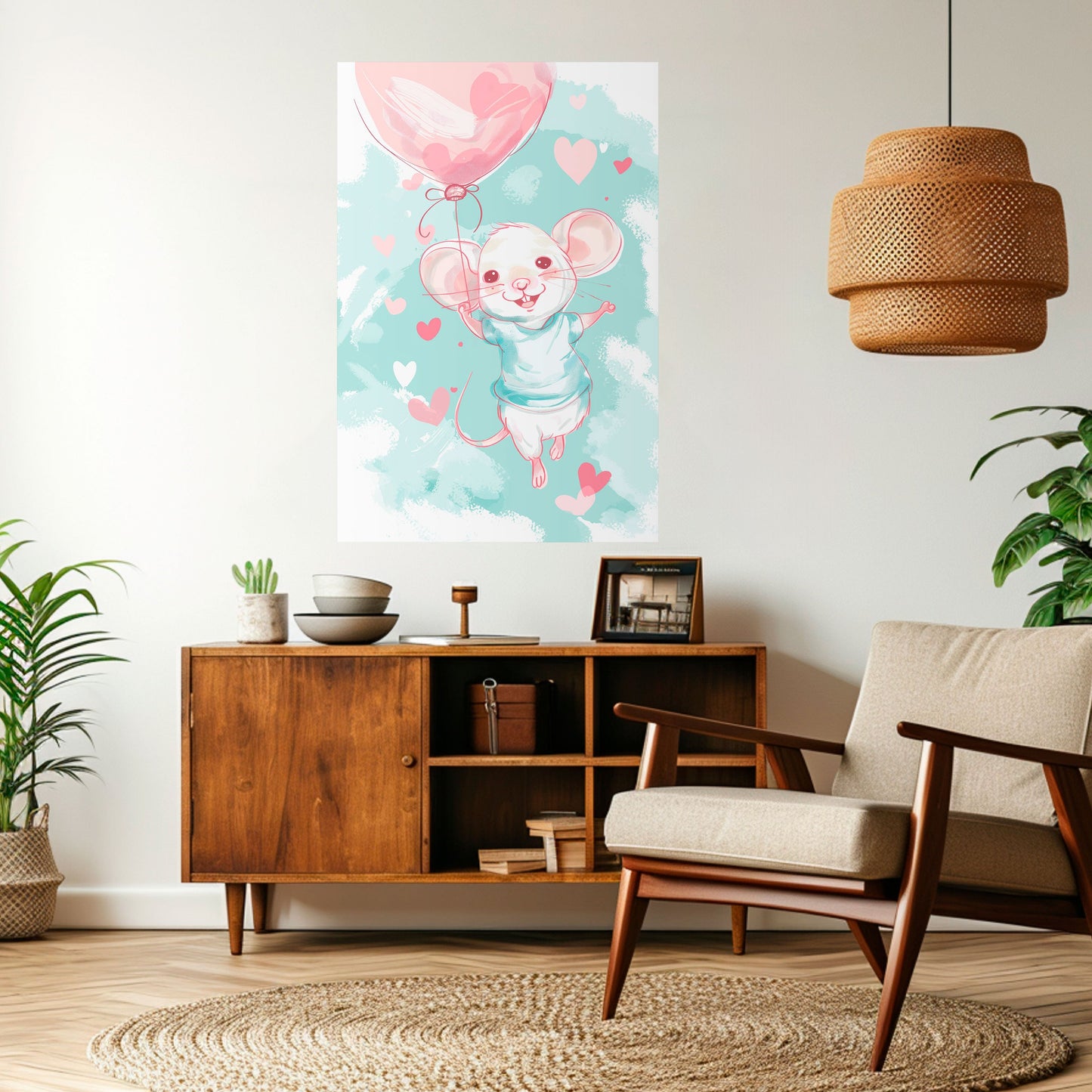MOUSY FLOW Poster verticale staccabile e attaccabile