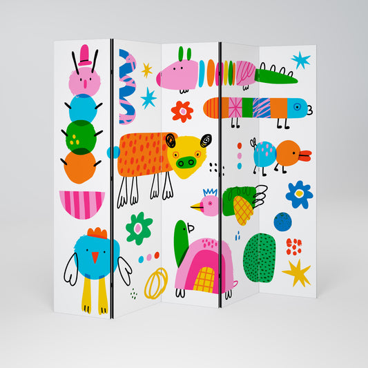 DIVISORIO DECORATIVO A 5 PANNELLI POWER OF IMAGINATION