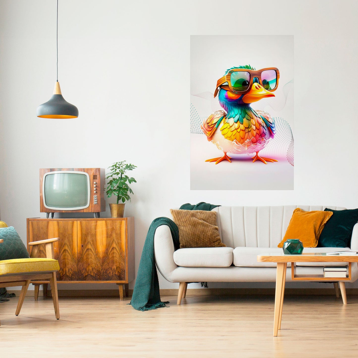 QUACKY FUN Poster verticale staccabile e attaccabile