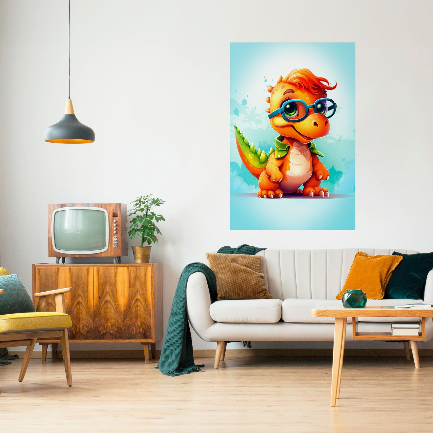 Poster verticale staccabile e attaccabile KIDDOSAURUS REX