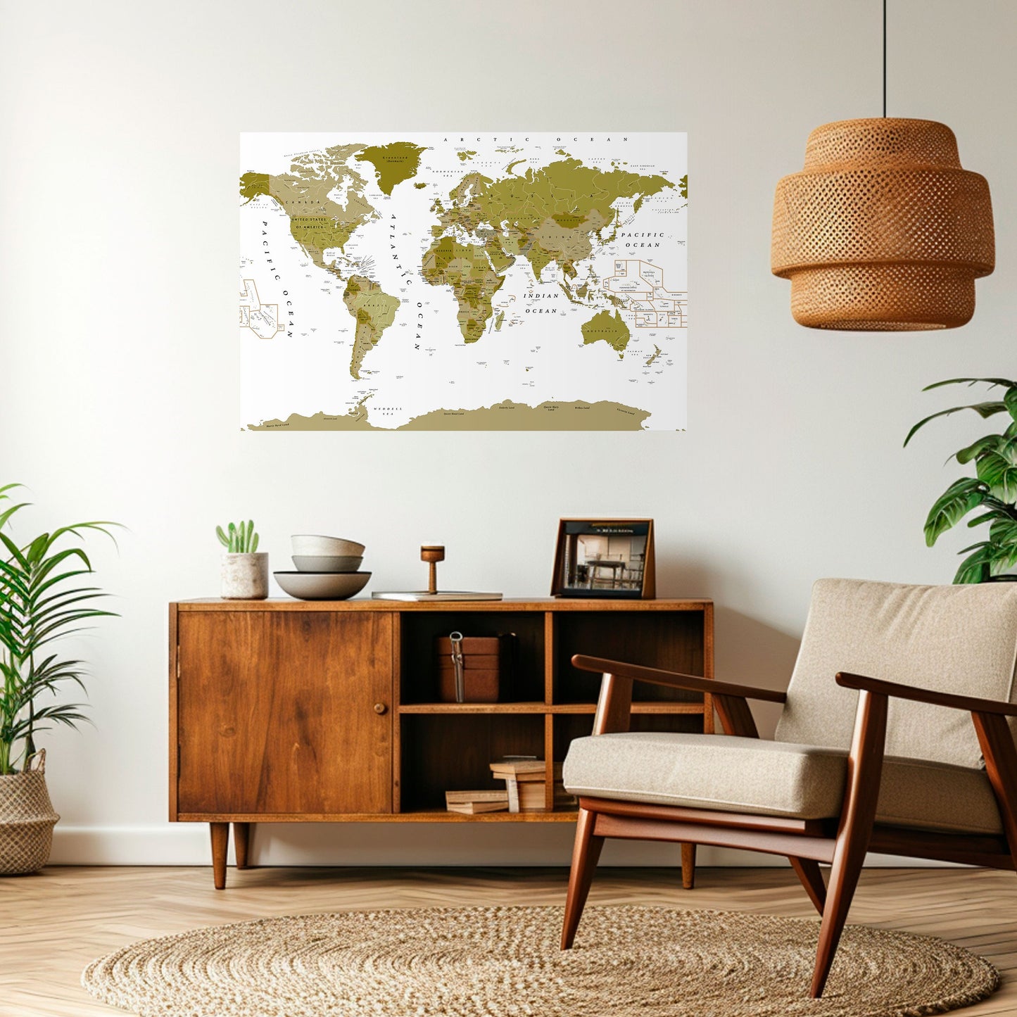 Poster orizzontale staccabile e attaccabile "OLIVE EARTH ENCHANTMENT"